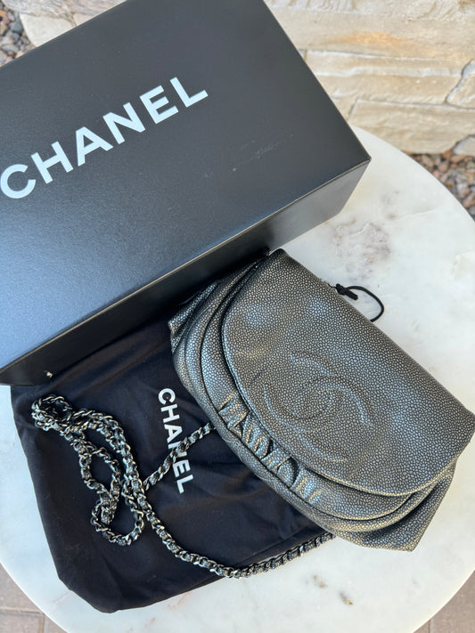 Chanel Caviar Half Moon WOC Crossbody