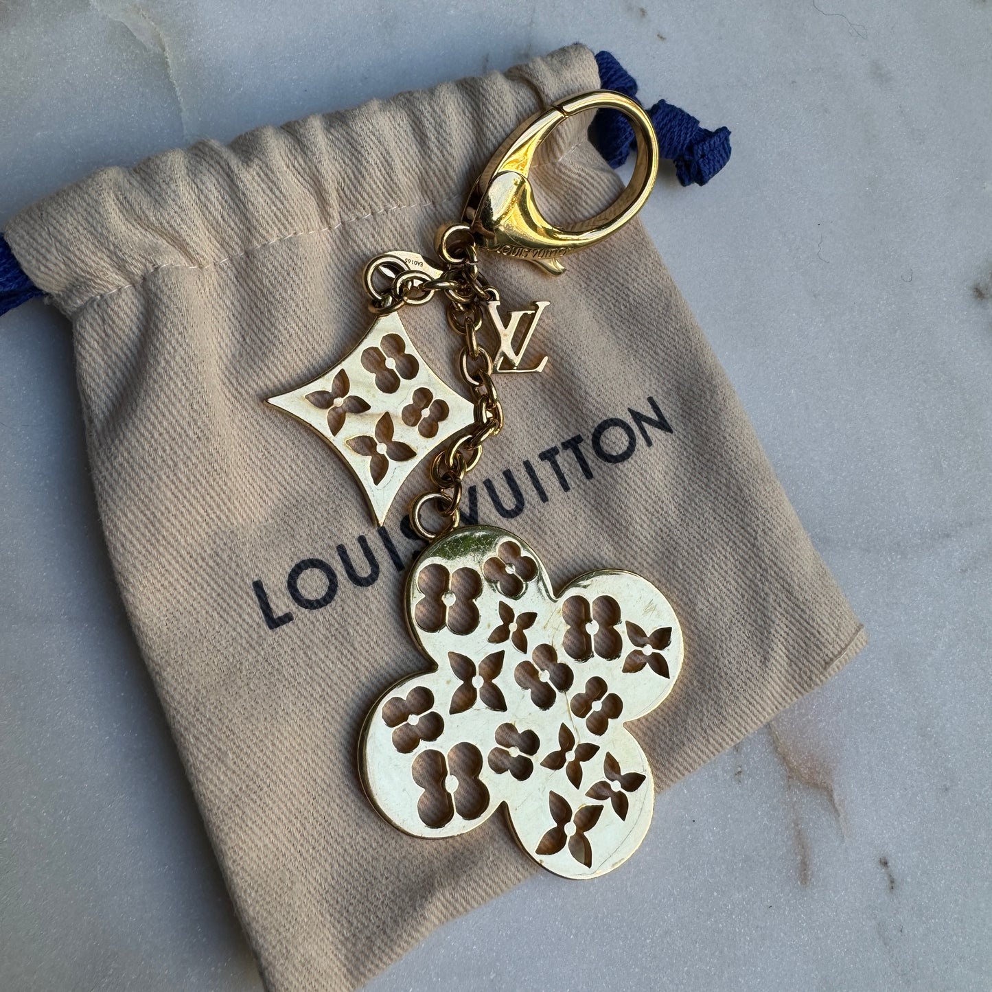 Louis Vuitton Ivy Gold Flower Bag Charm