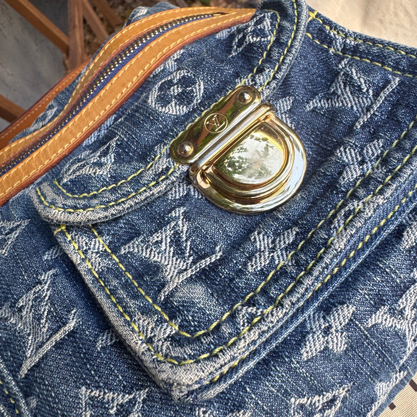 Louis Vuitton Monogram Denim Baggy PM Shoulder Bag