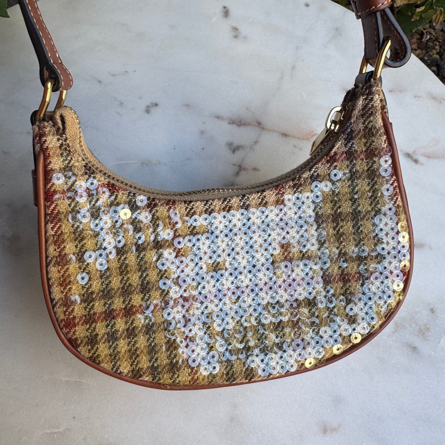 Celine Tweed & Sequin Mini Ava Bag