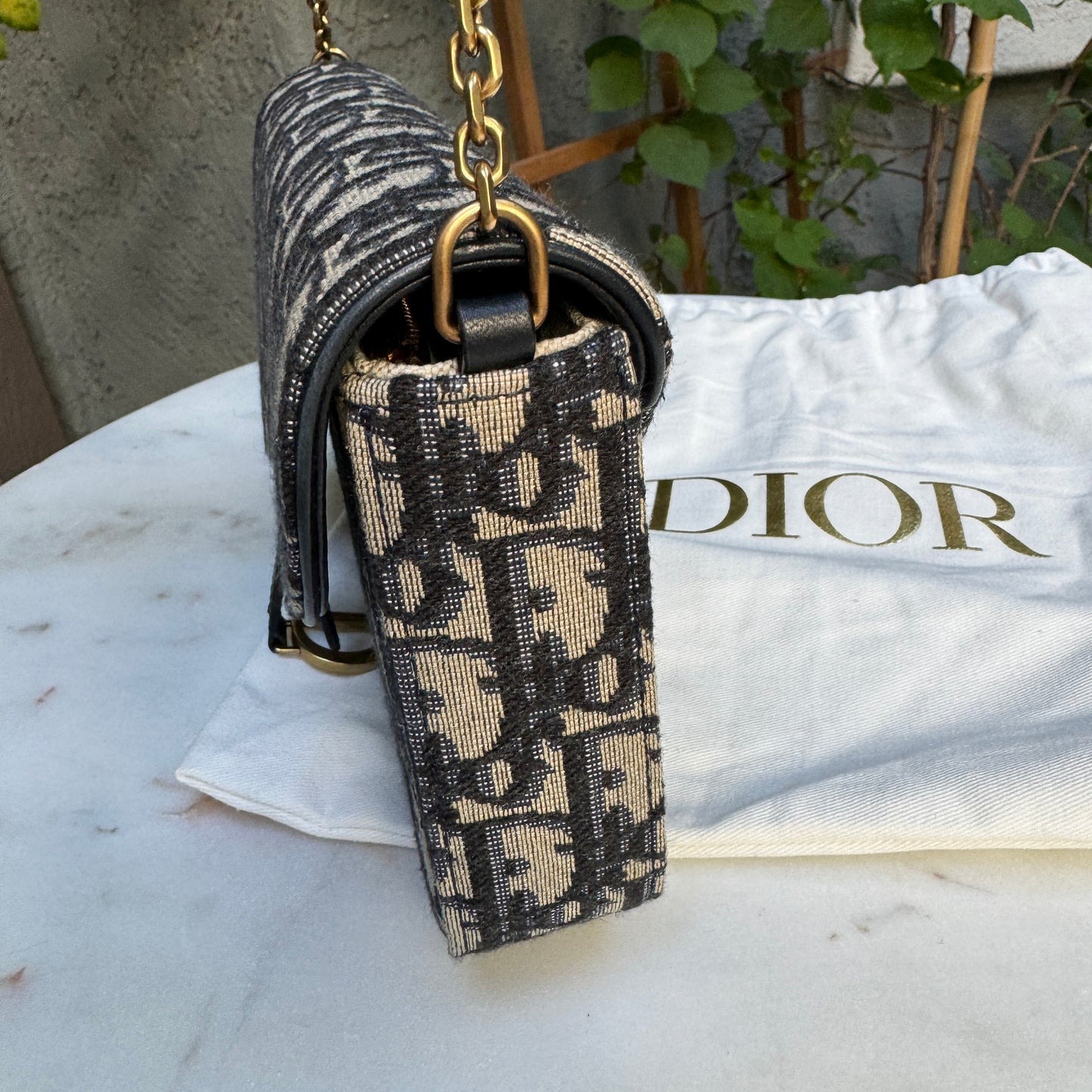 Dior Saddle Pouch with Chain Crossbody