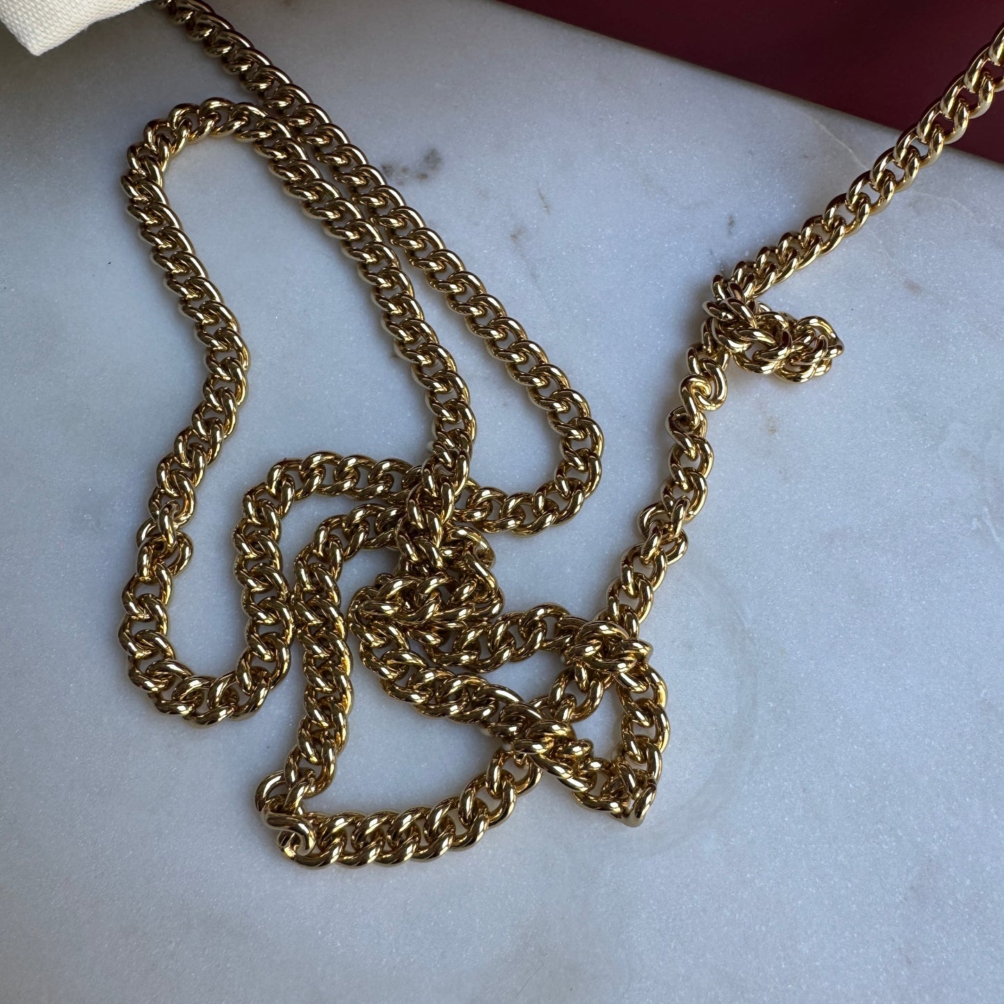 Gucci Calfskin GG Super Mini Debossed Chain Wallet Crossbody