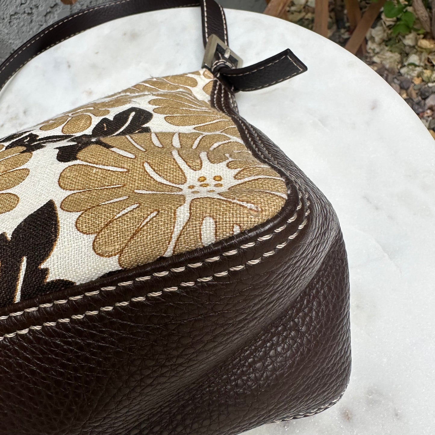 Fendi Floral Mama Baguette Shoulder Bag