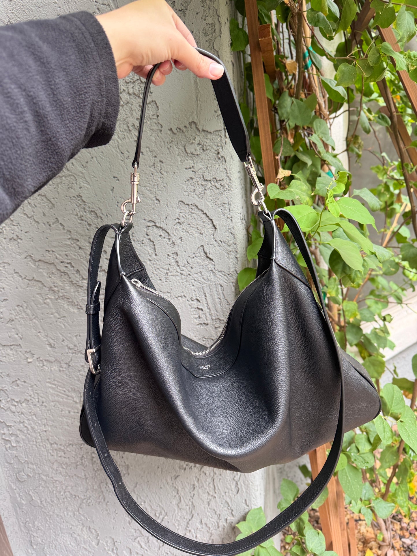 Celine Large Romy Leather Shoulder Bag