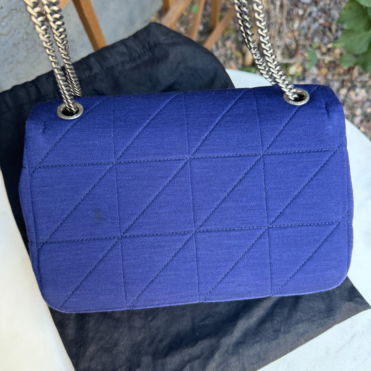 Saint Laurent Jamie Medium Jersey Wool Patchwork Crossbody