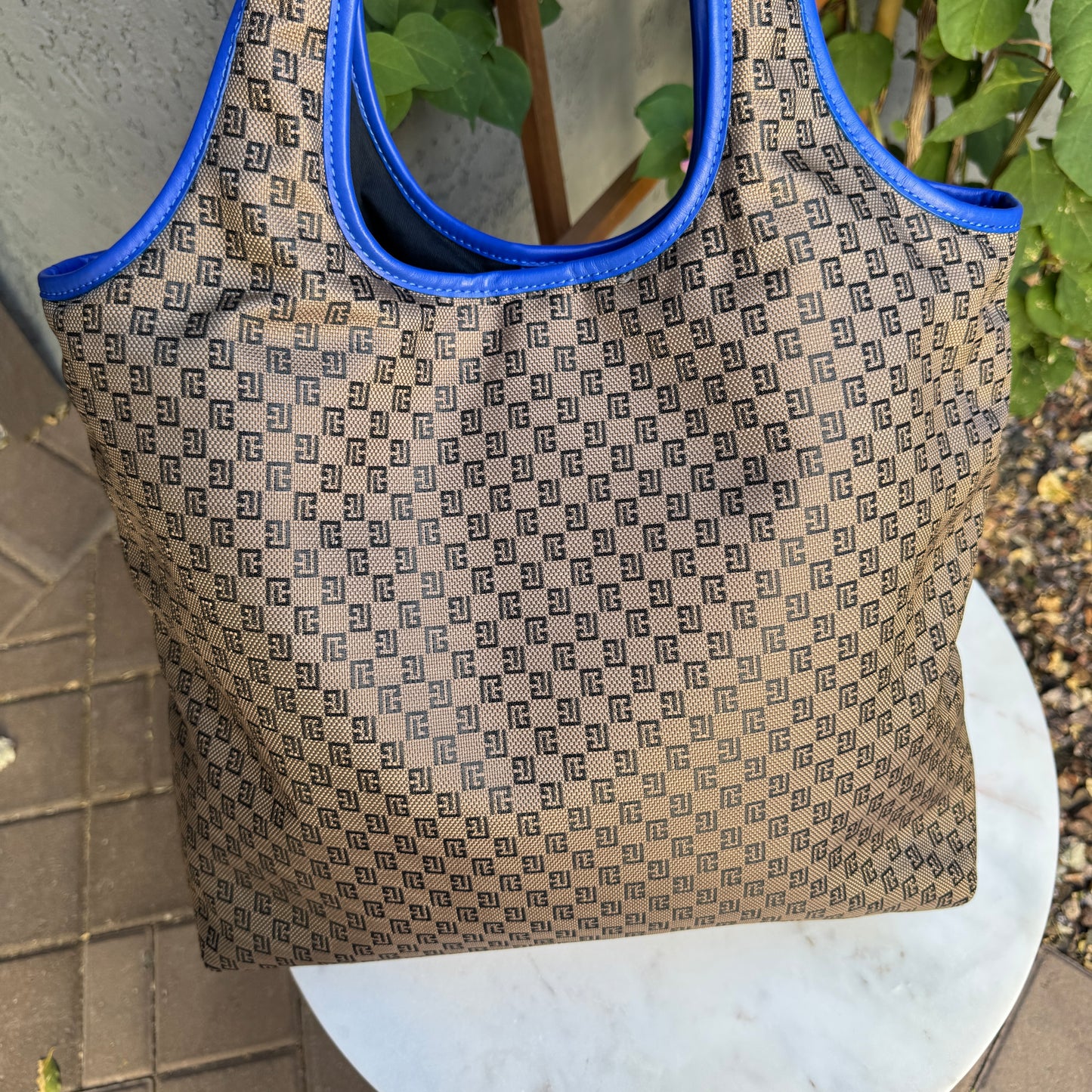 Balmain Monogram Grocery Bag Shopping Tote