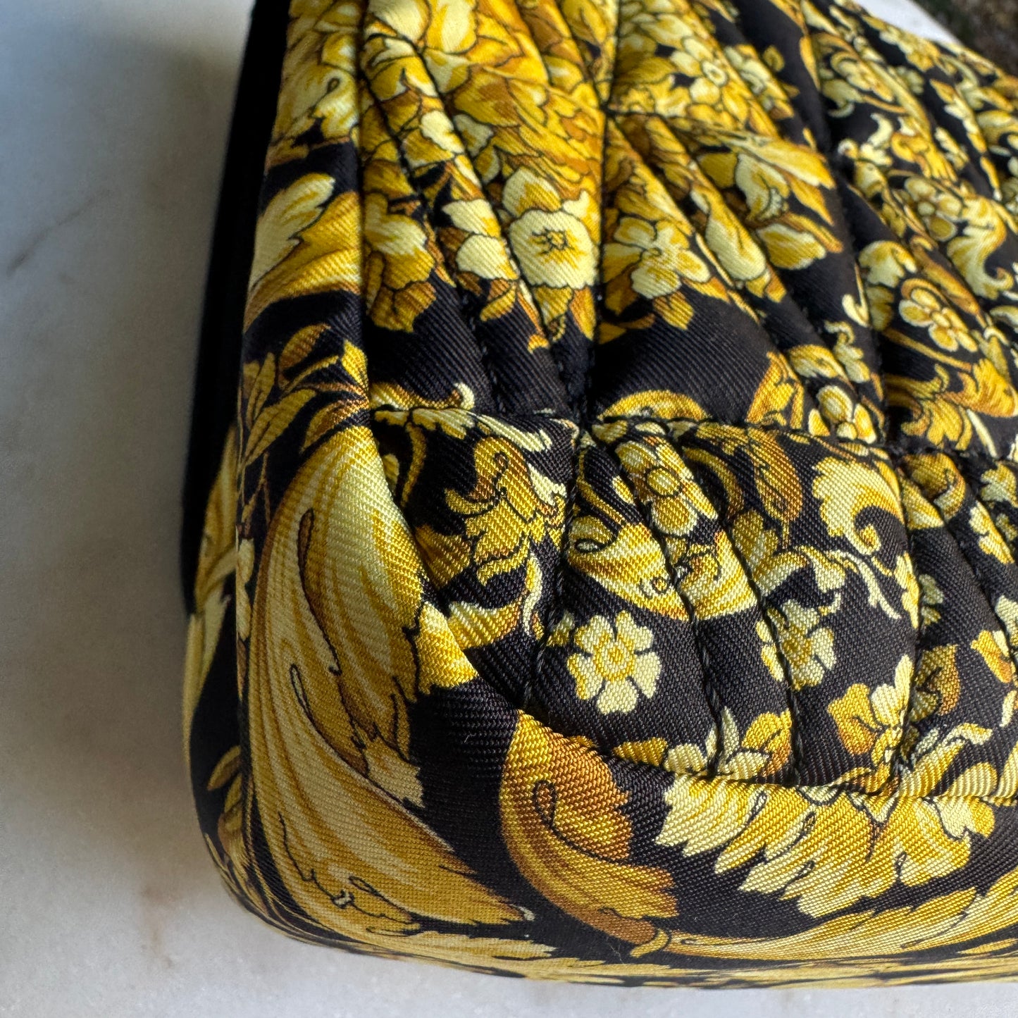 Versace Virtus Barocco Chain Flap Crossbody