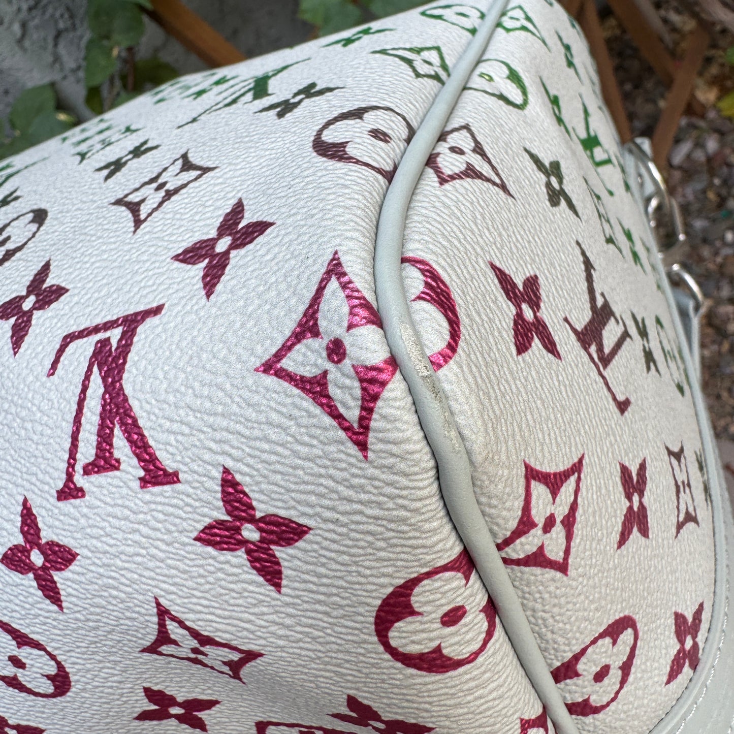 Louis Vuitton Multicolor Iridescent Monogram Keepall Bandoulière 55