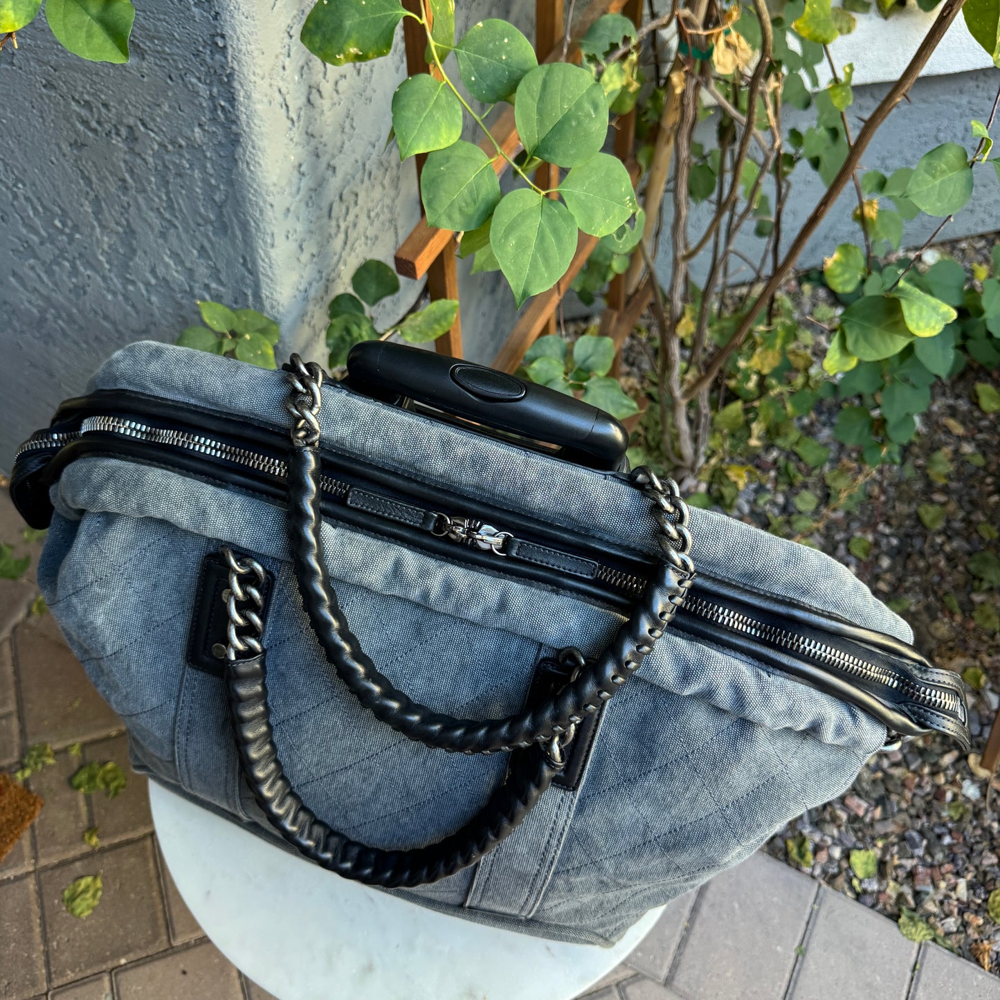 Chanel Street Style Weekender Coco Carryon Trolley Luggage Bag