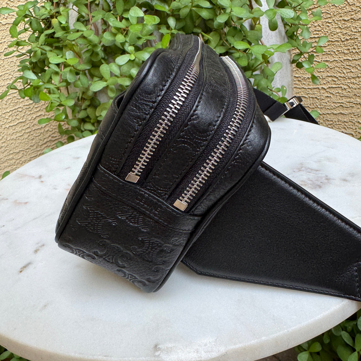 Celine Triomphe Leather Bumbag