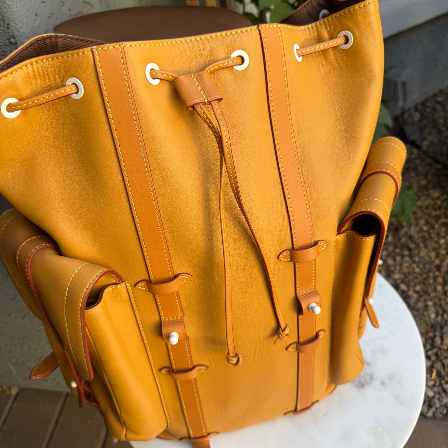 Louis Vuitton x Virgil Abloh Vachetta Leather Christopher Backpack GM