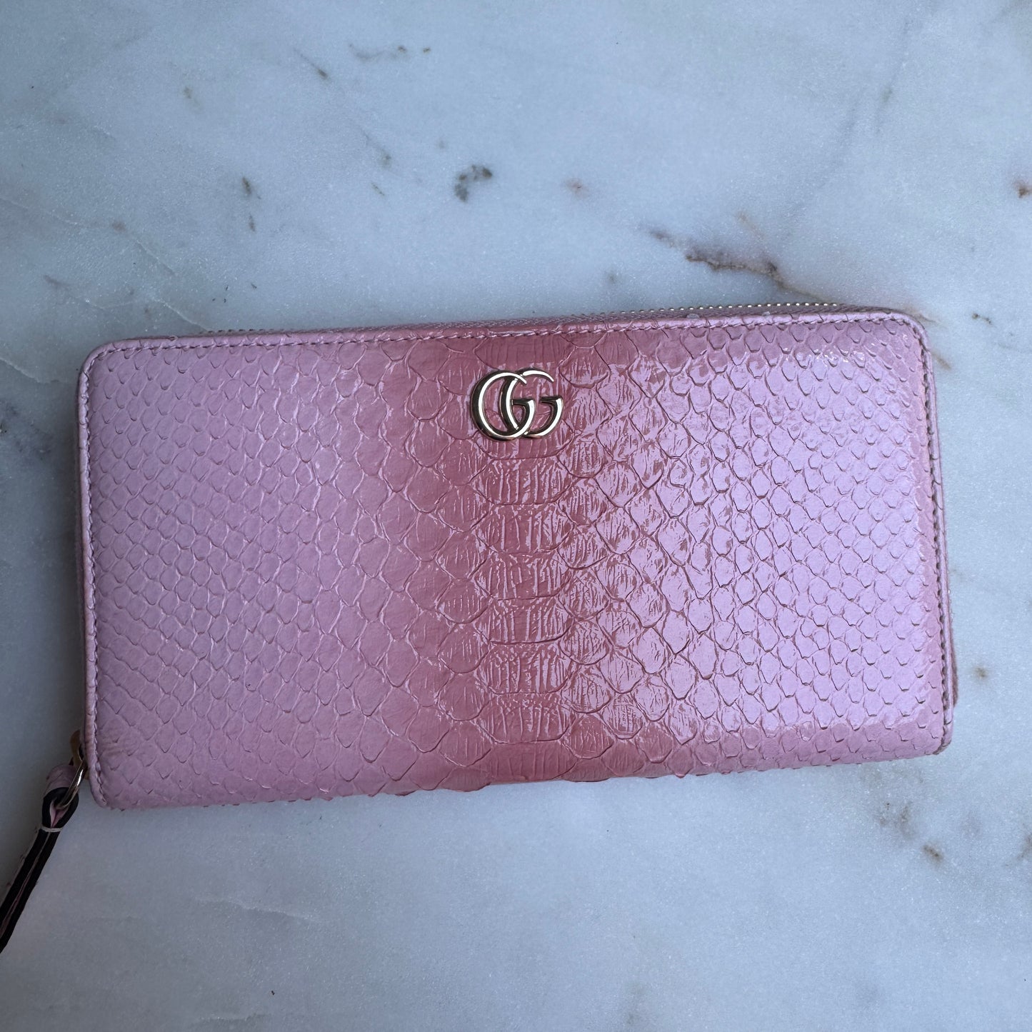 Gucci Ombré Python Zippy Wallet