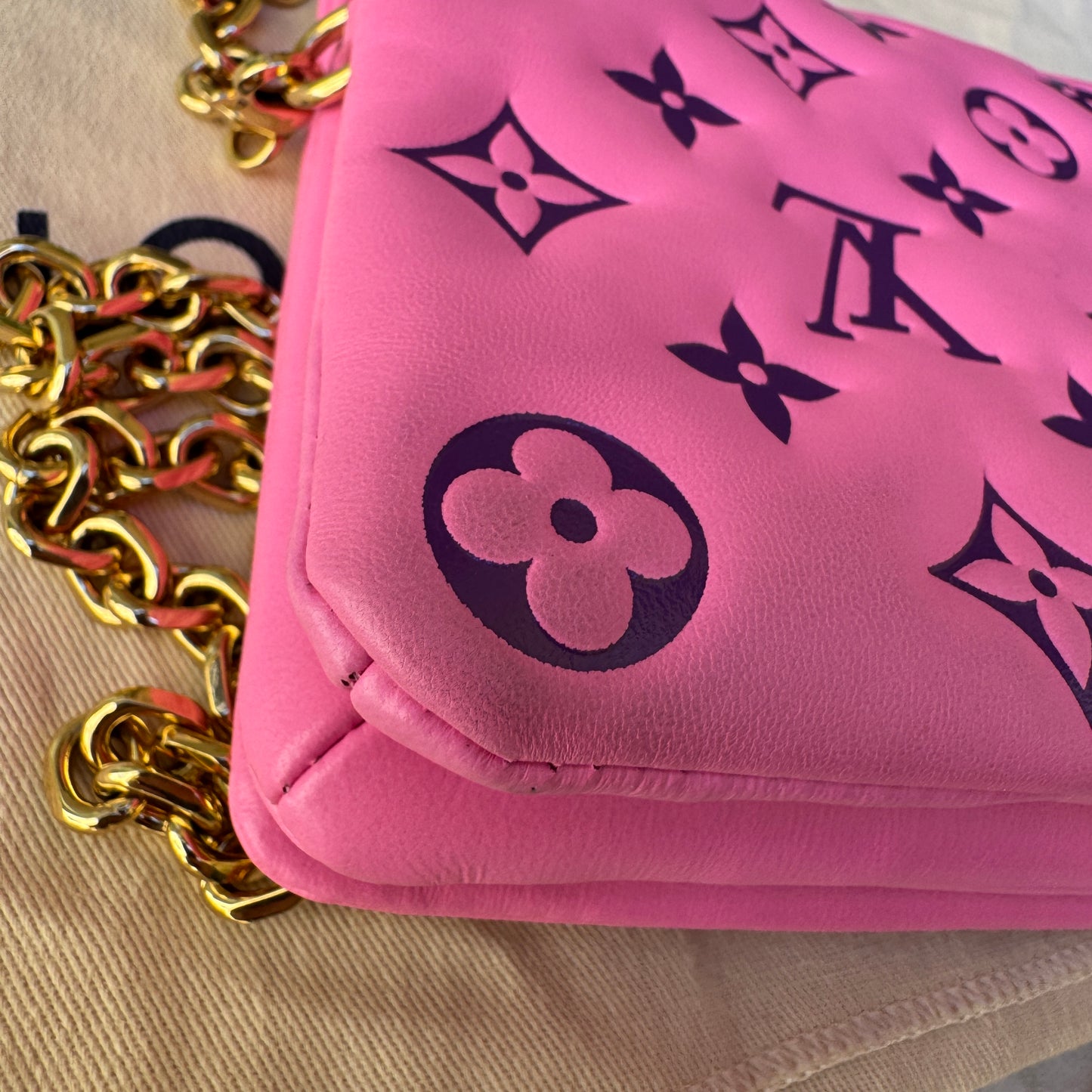 Louis Vuitton Monogram Lambskin Vuittamins Pochette Coussin