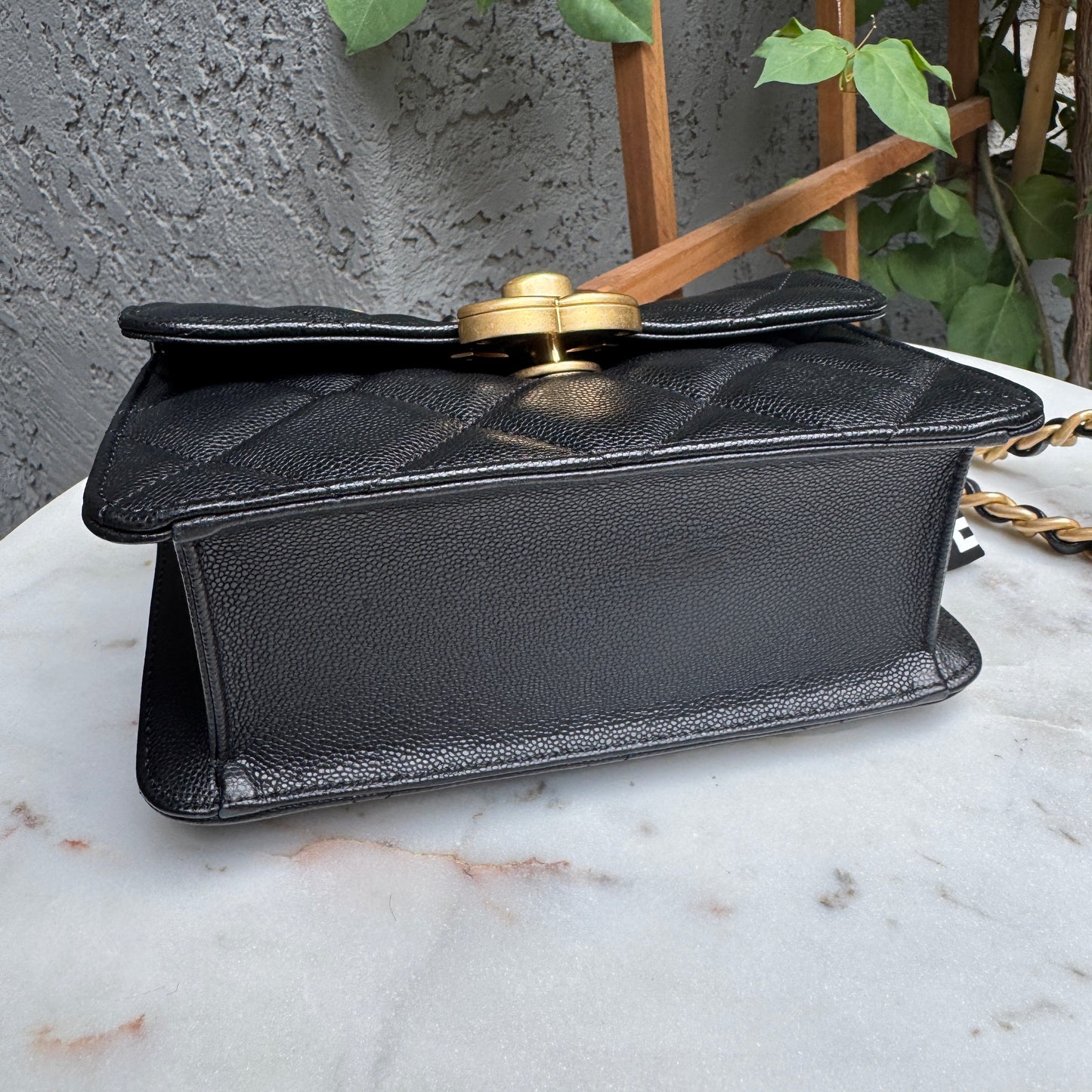 Chanel Shiny Caviar Quilted Small Single Flap Crossbody