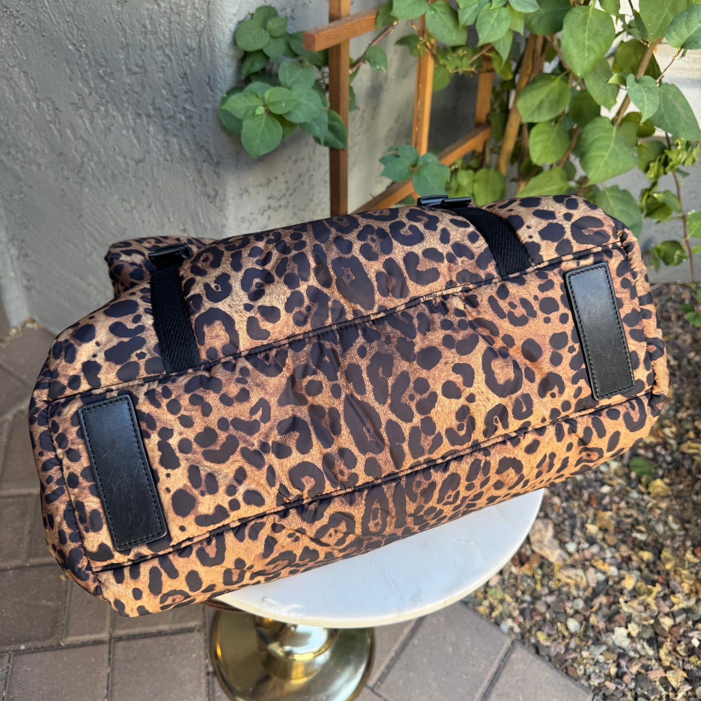 Dolce & Gabbana DG Leo XL Leopard Nylon Sicily Crossbody