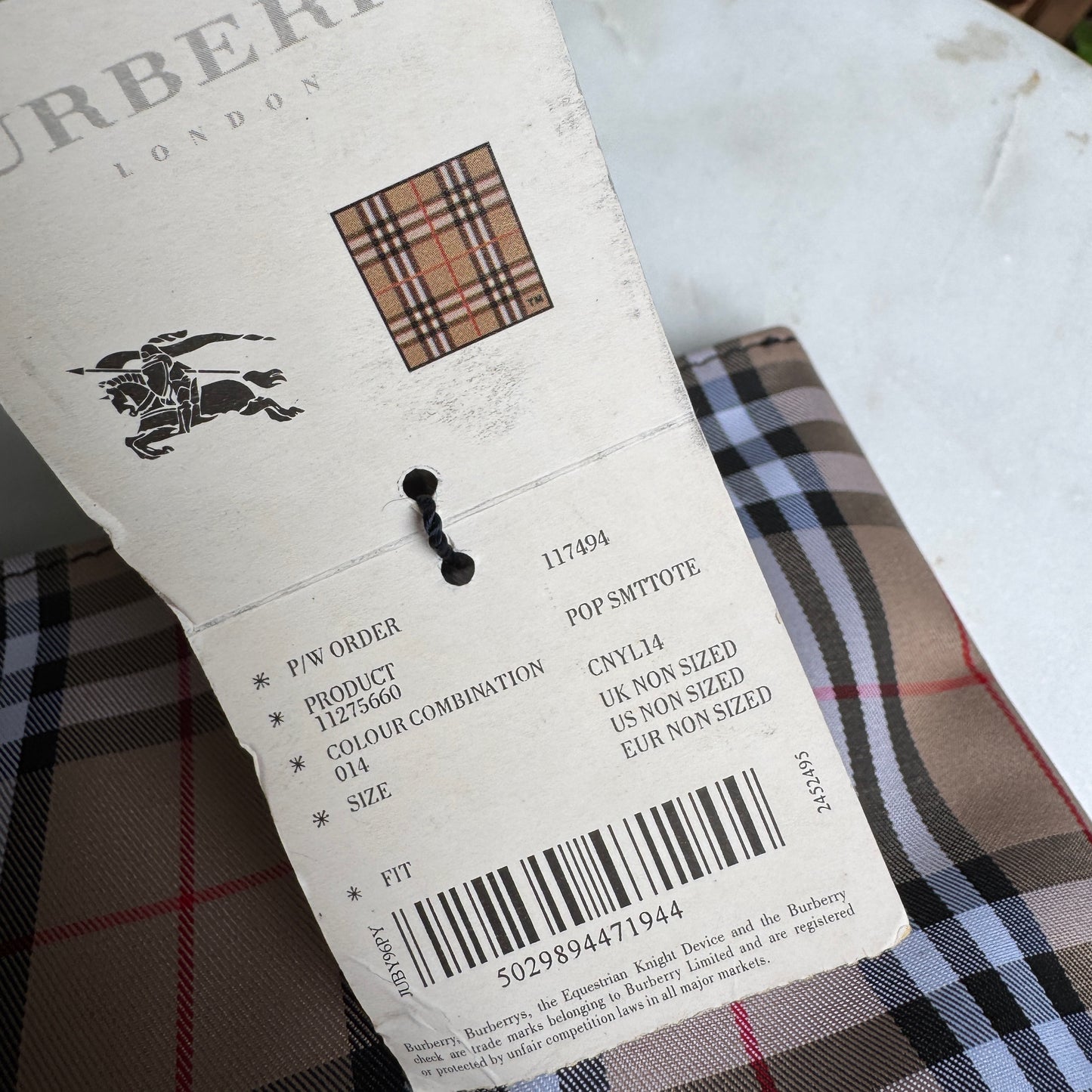 Burberry London Nova Check Handbag