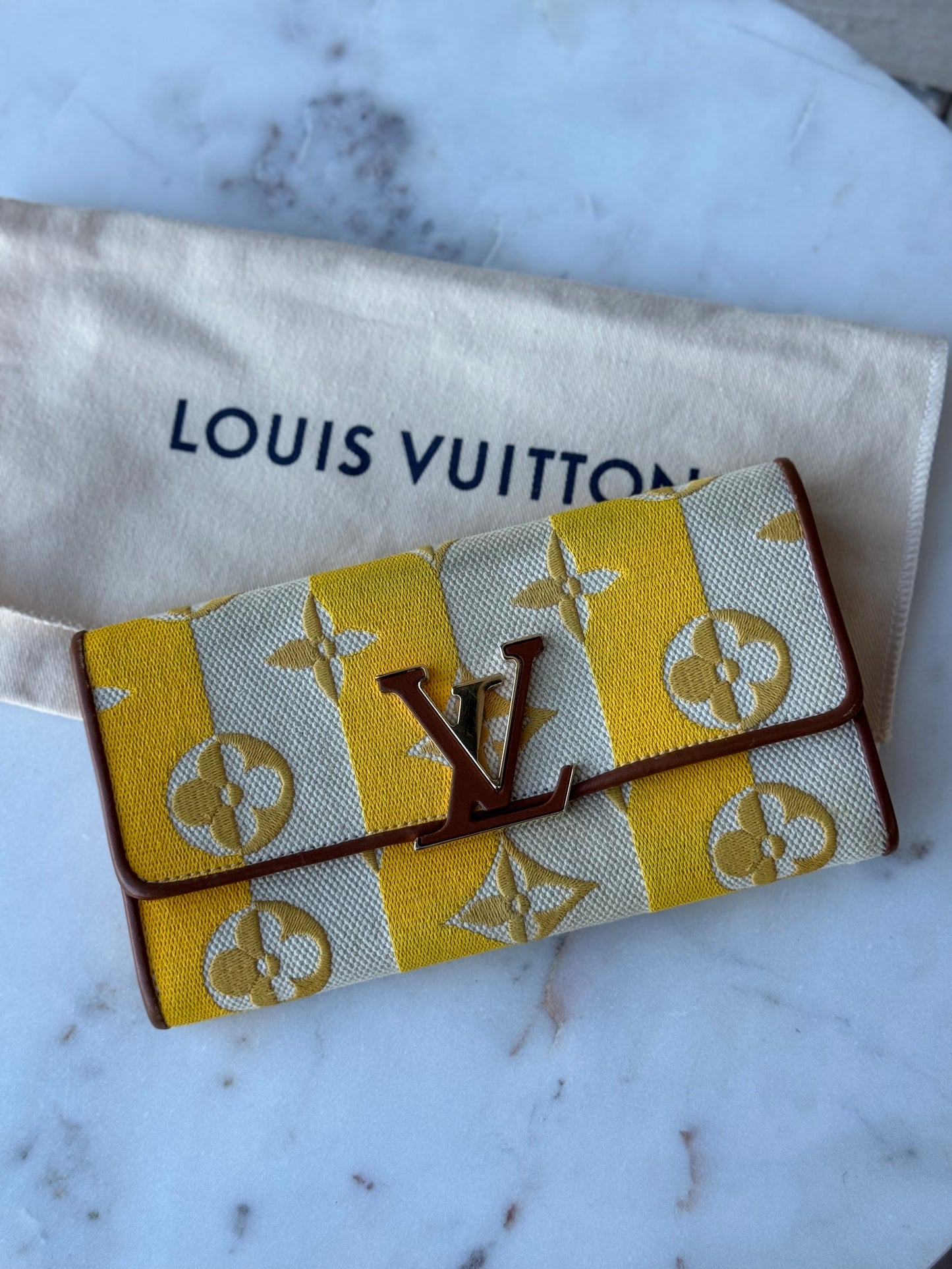 Louis Vuitton Canvas Capucines Wallet