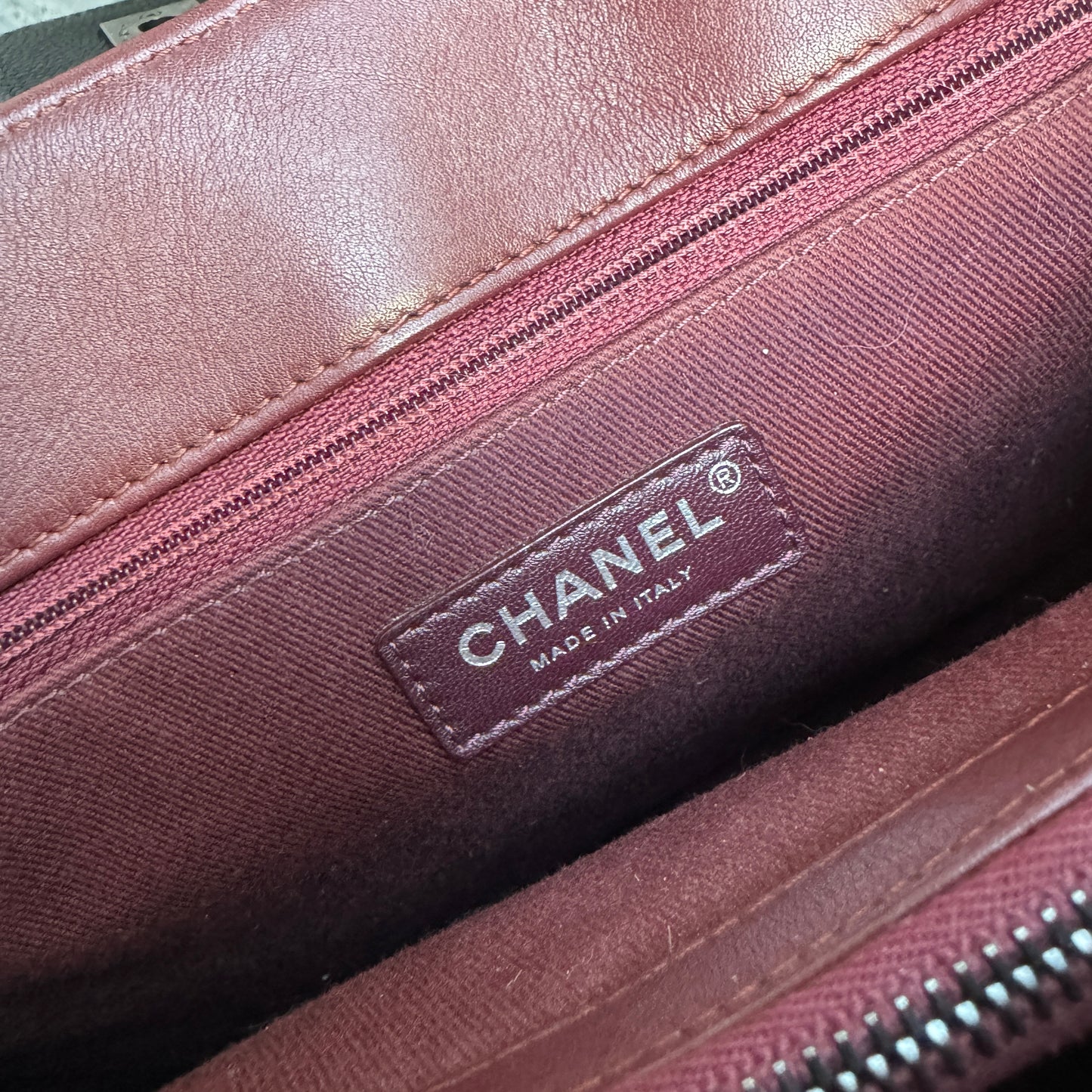 Chanel Diamond Quilted Caviar Leather Large Accordion Shopper Tote