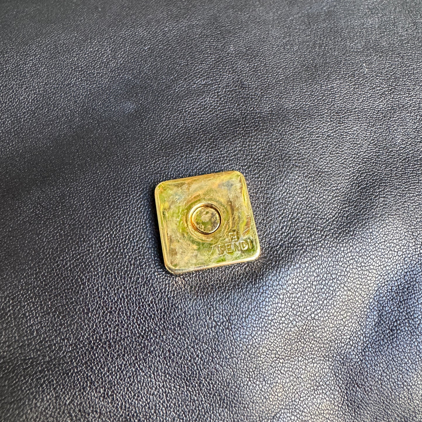 Fendi Lambskin Leather Tortoise Mamma Baguette