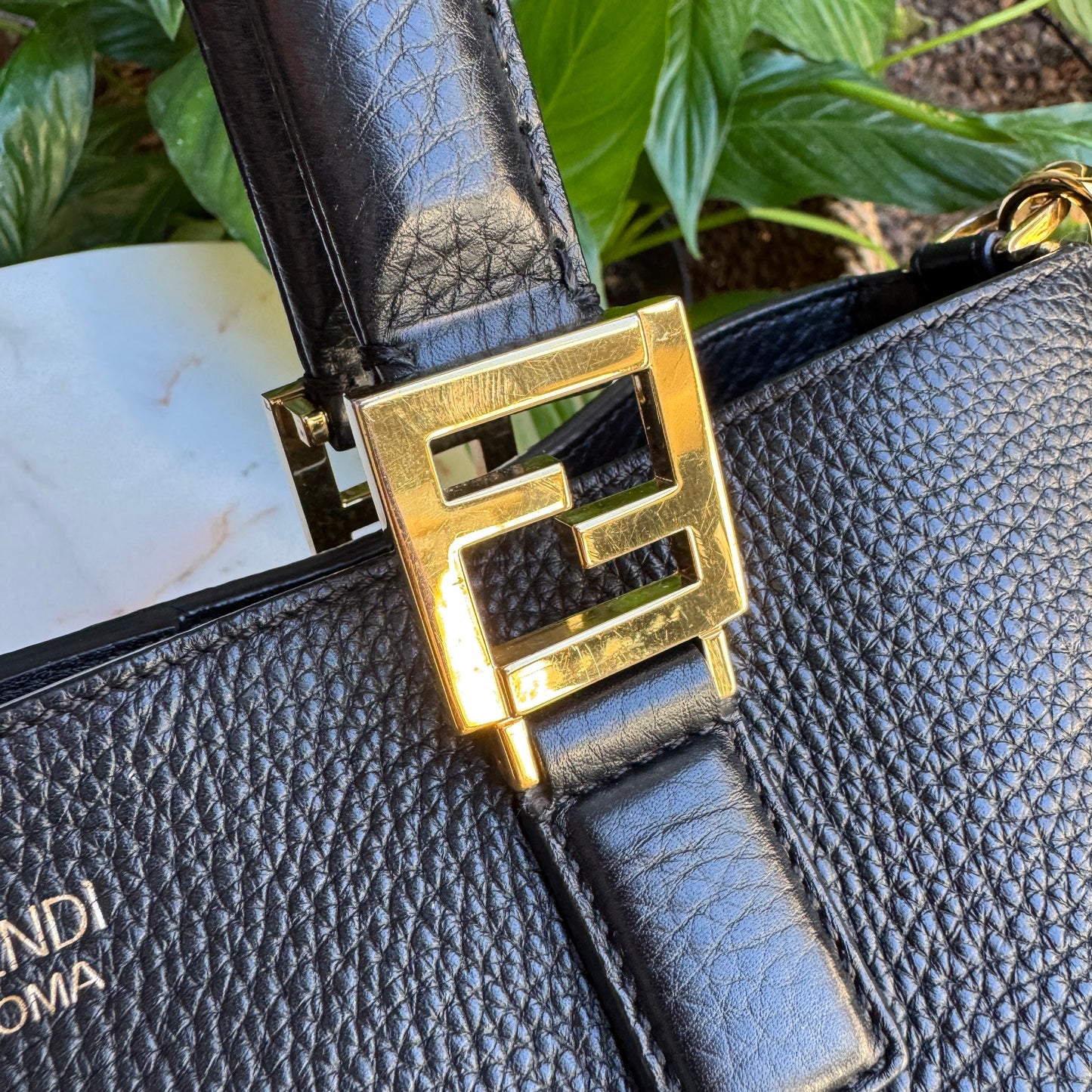 Fendi Vitello Glacier Small FF Tote