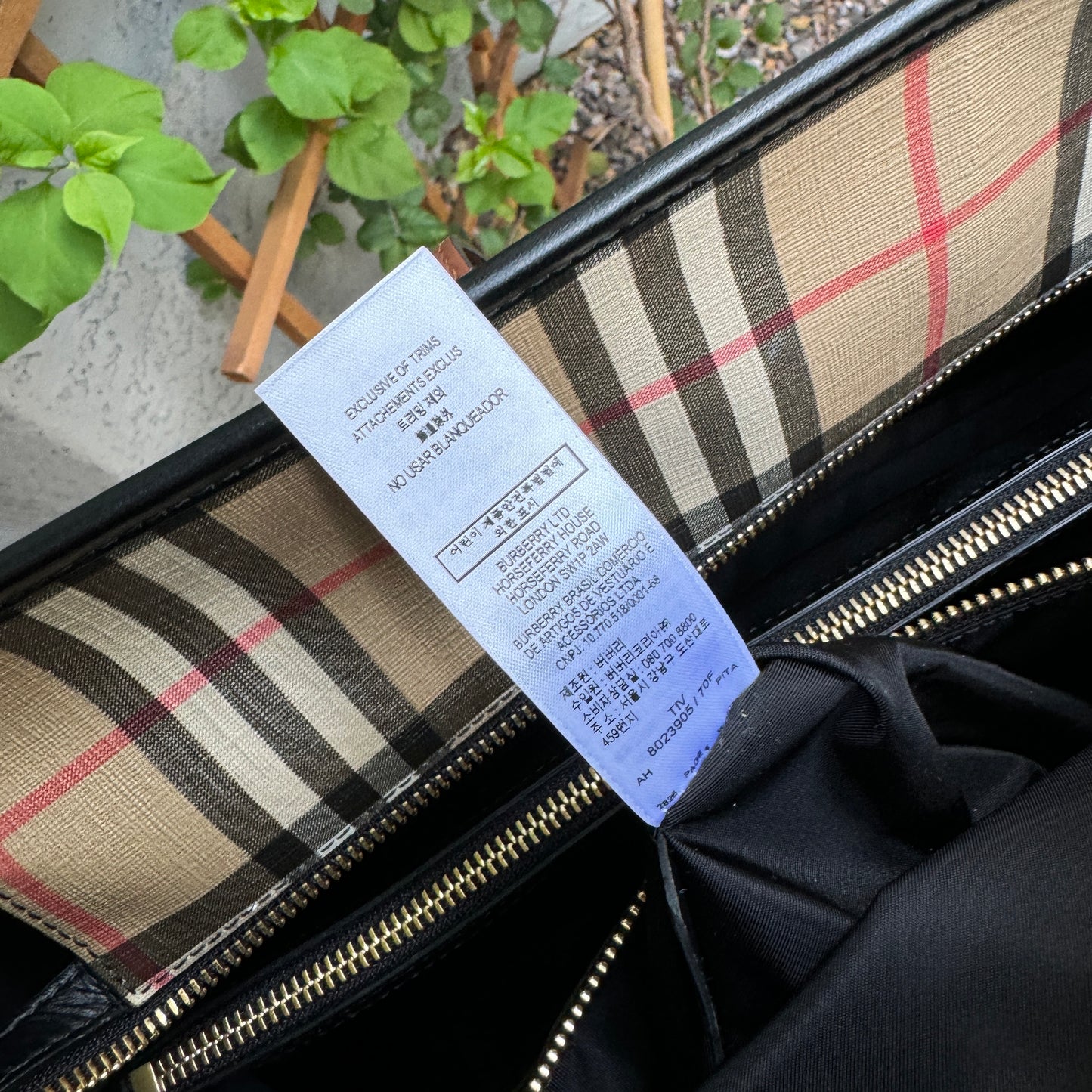 Burberry Parker Vintage Check Diaper Bag