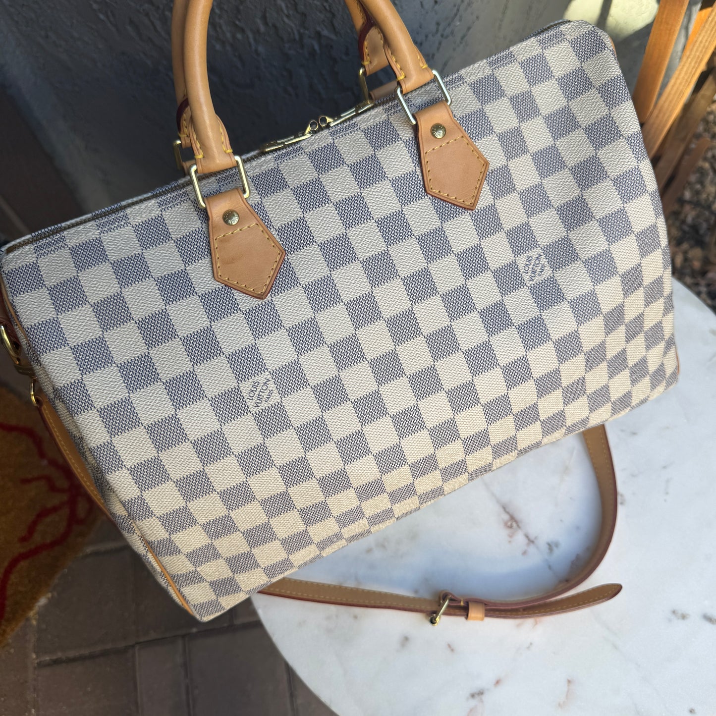 Louis Vuitton Damier Azur Speedy Bandouliere 35