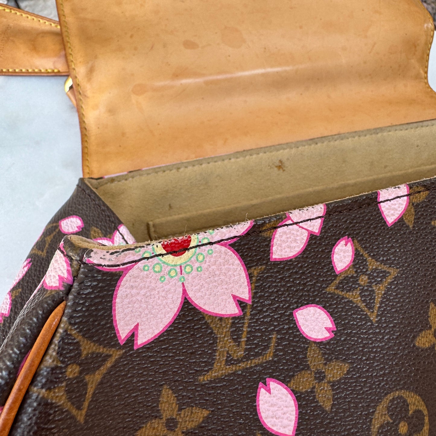 Louis Vuitton x Takashi Murakami Monogram Cherry Blossom Sac Retro