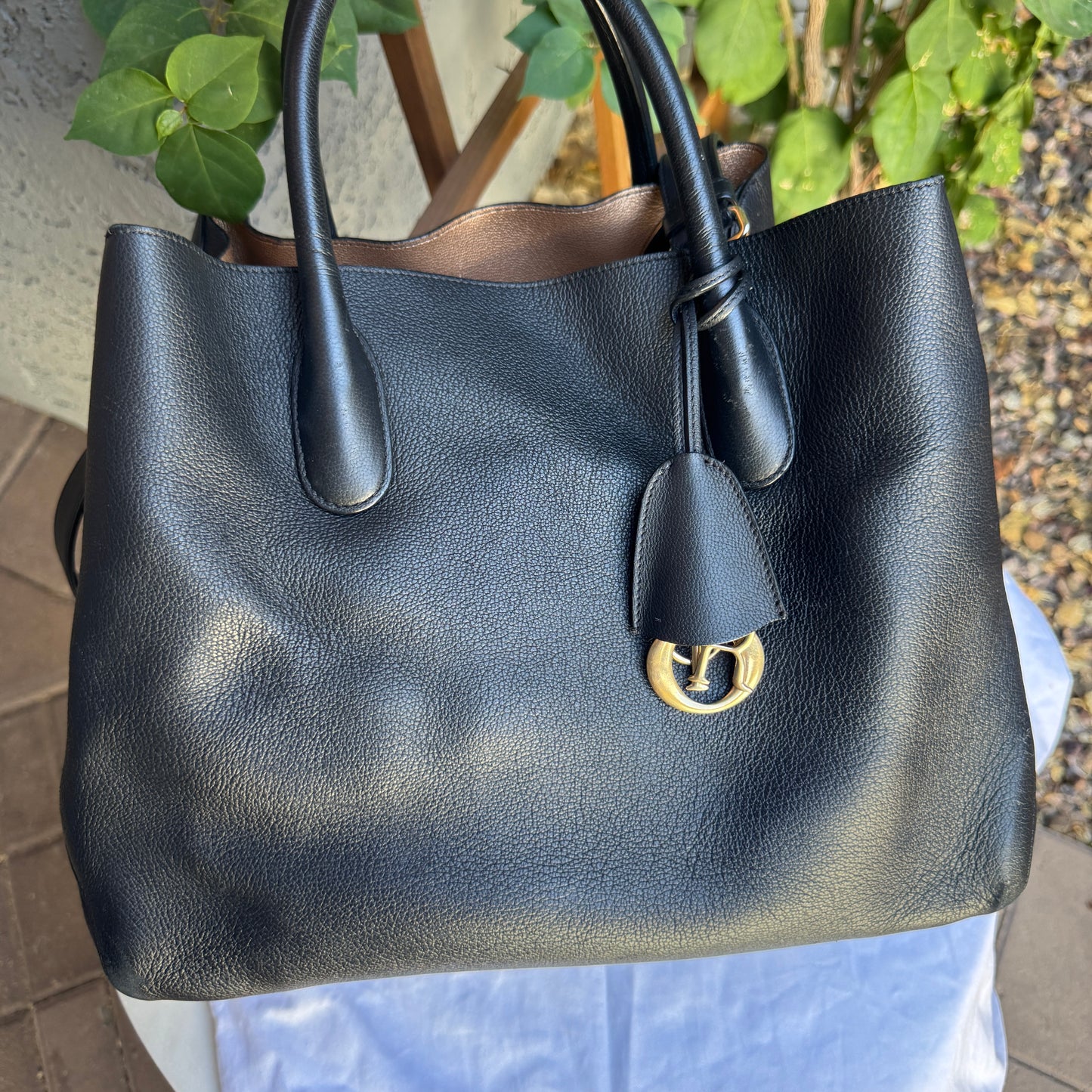 Dior Open Bar Leather Tote