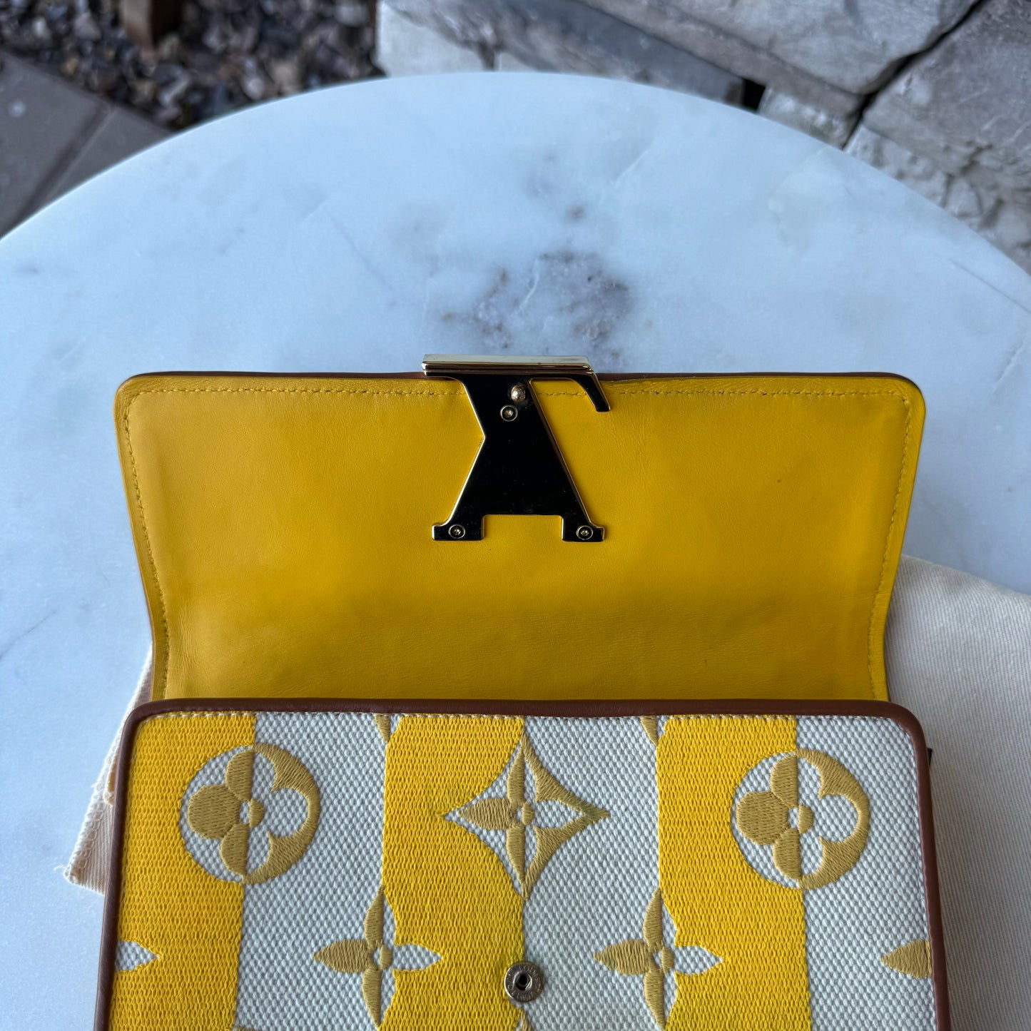 Louis Vuitton Canvas Capucines Wallet