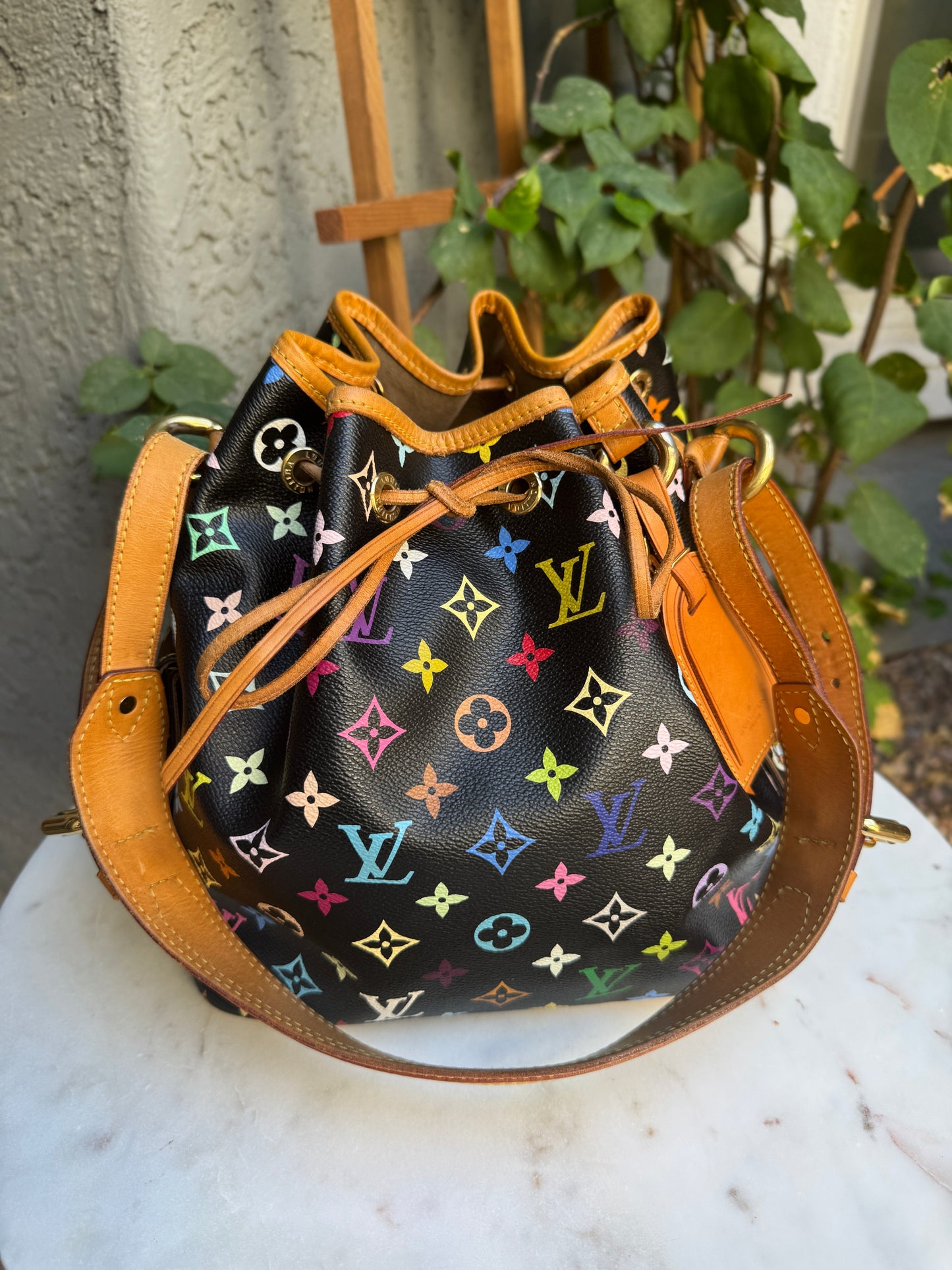 Louis Vuitton Multicolore Petit Noe Bucket Drawstring Shoulder Bag
