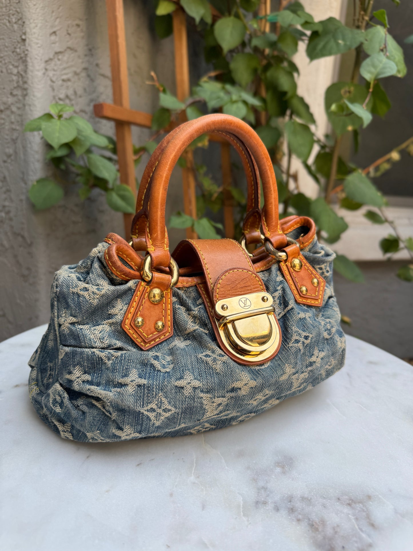 Louis Vuitton Monogram Denim Pleaty Bag