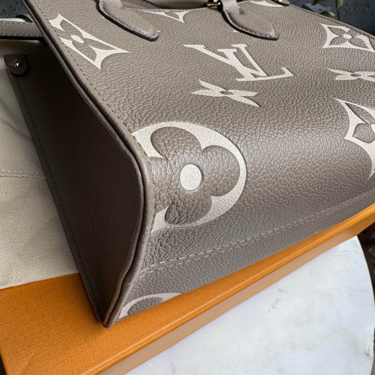 Louis Vuitton OnTheGo PM Bicolor Monogram Empreinte Leather Crossbody