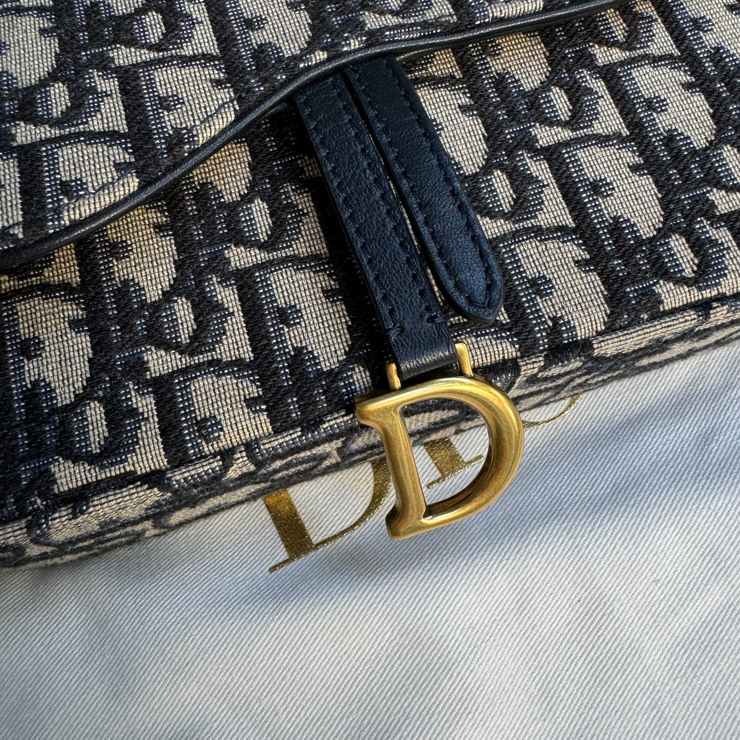 Dior Saddle Pouch with Chain Crossbody