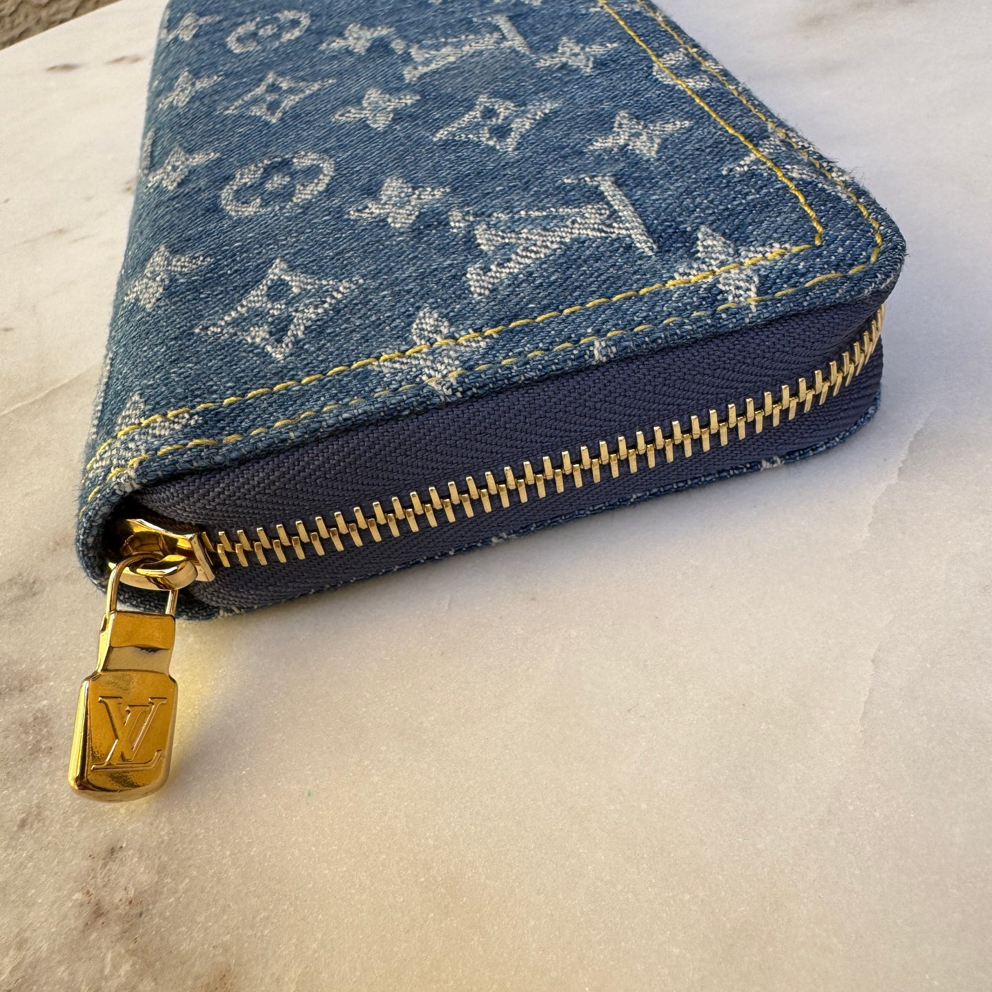 Louis Vuitton x Takashi Murakami Monogram Denim Cerises Zippy Wallet
