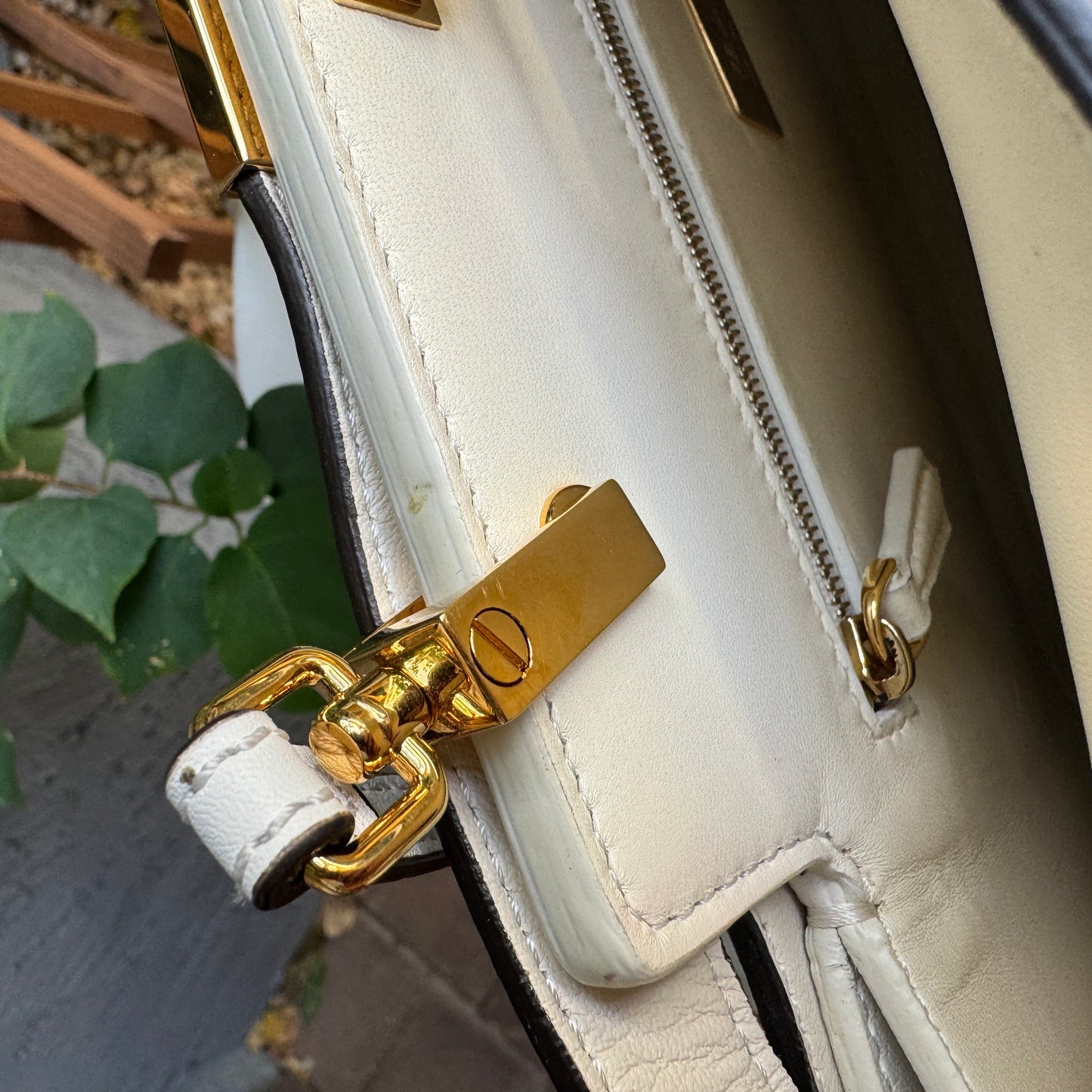 Fendi Pony Hair Leather Peekaboo Clutch Crossbody