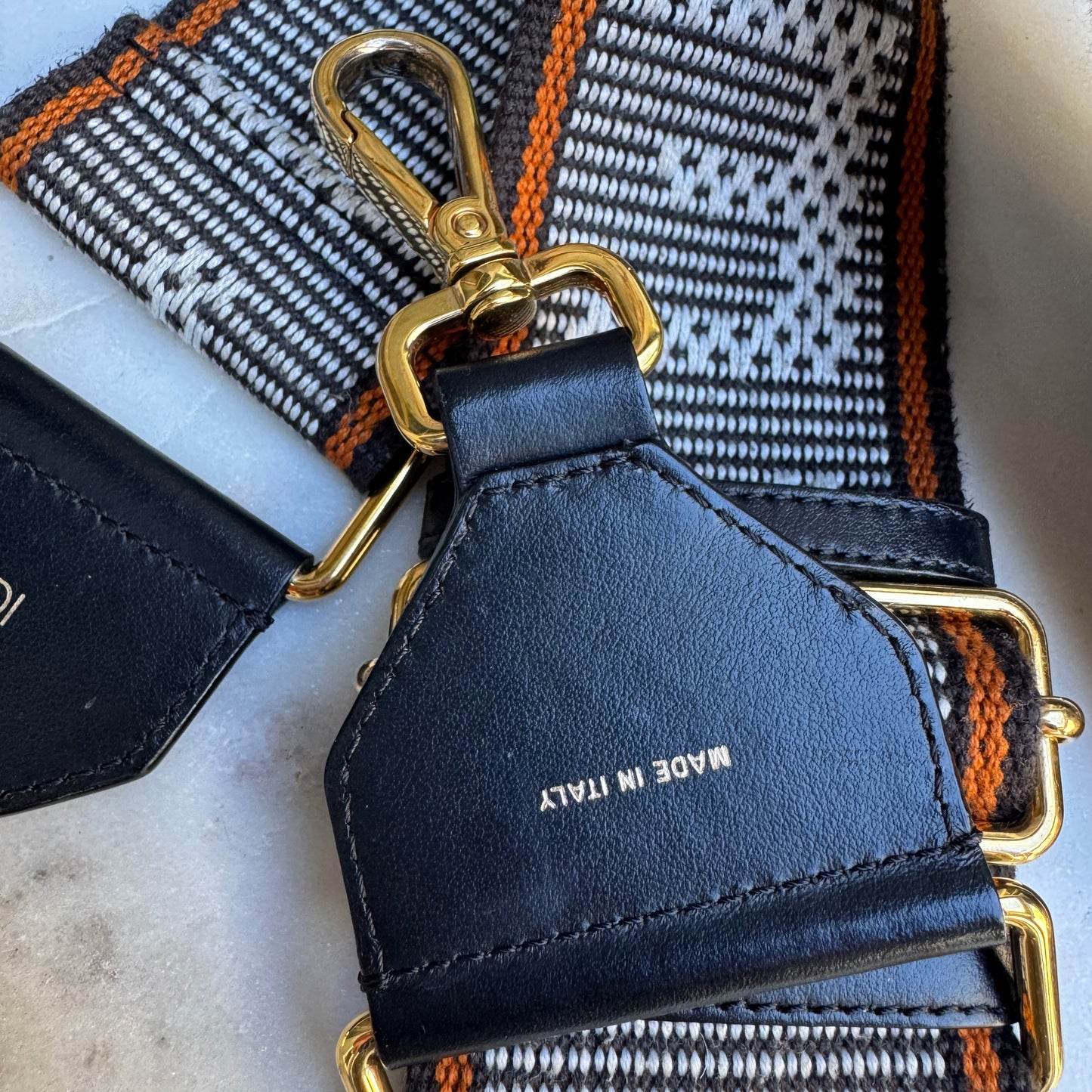 Fendi “Strap You” Adjustable Woven Wide Guitar Strap