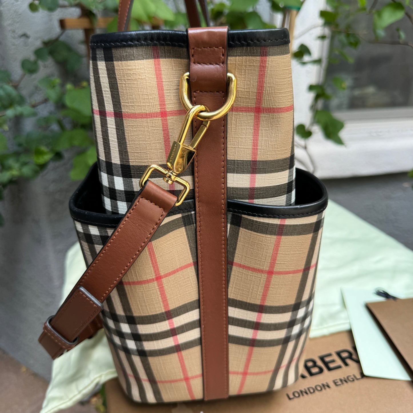 Burberry Parker Vintage Check Diaper Bag