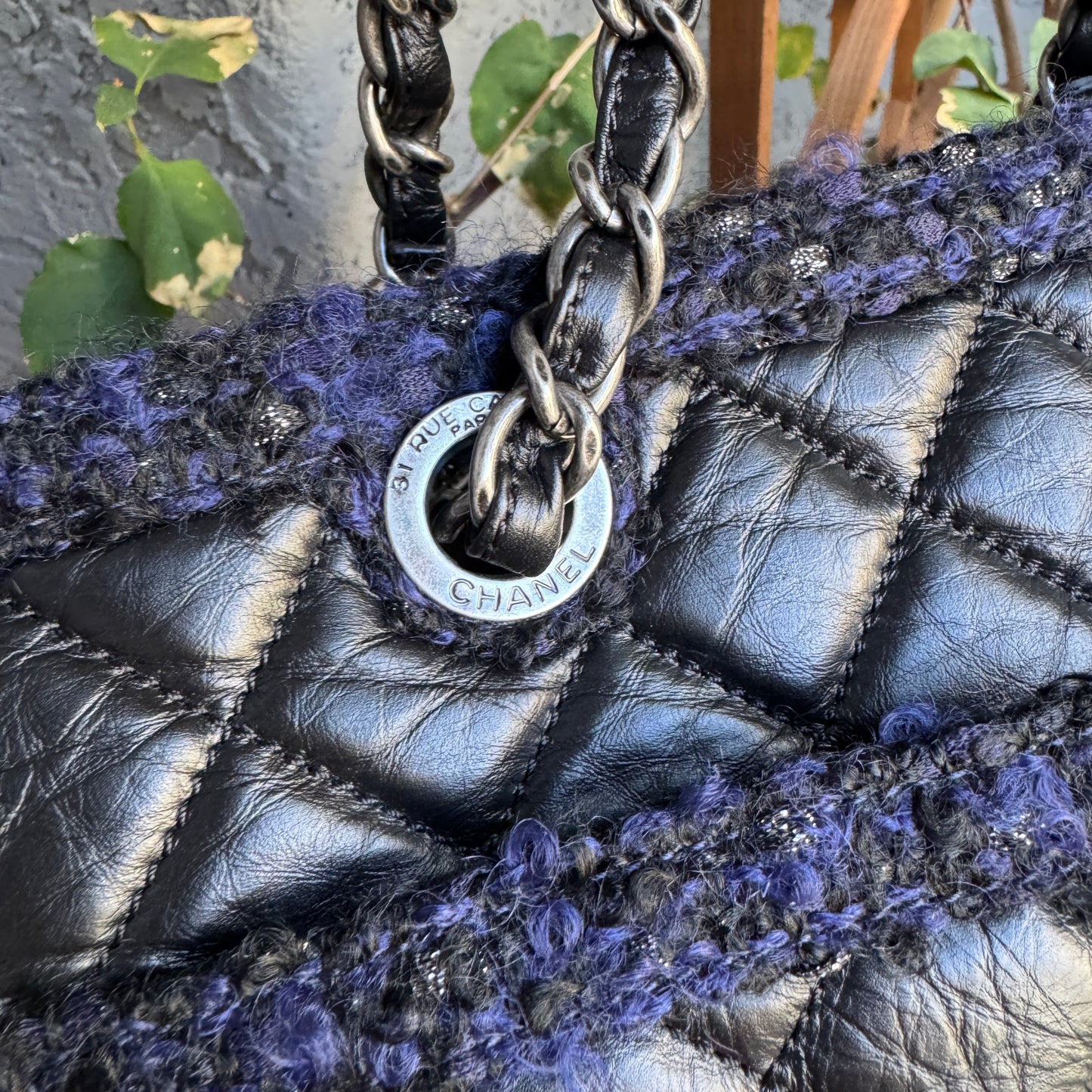 Chanel Calf Leather & Tweed Grand Shopping Secrets Tote