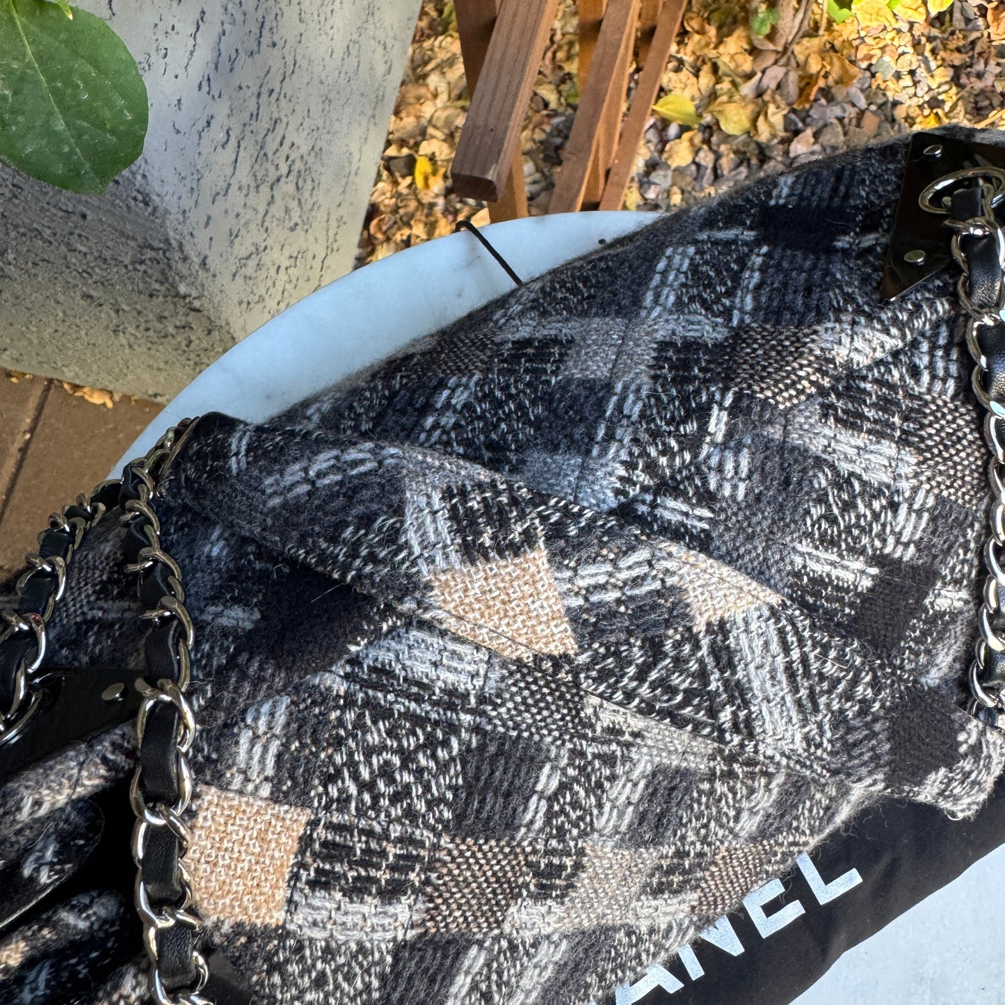 Chanel Tweed CC East West Shoulder Bag