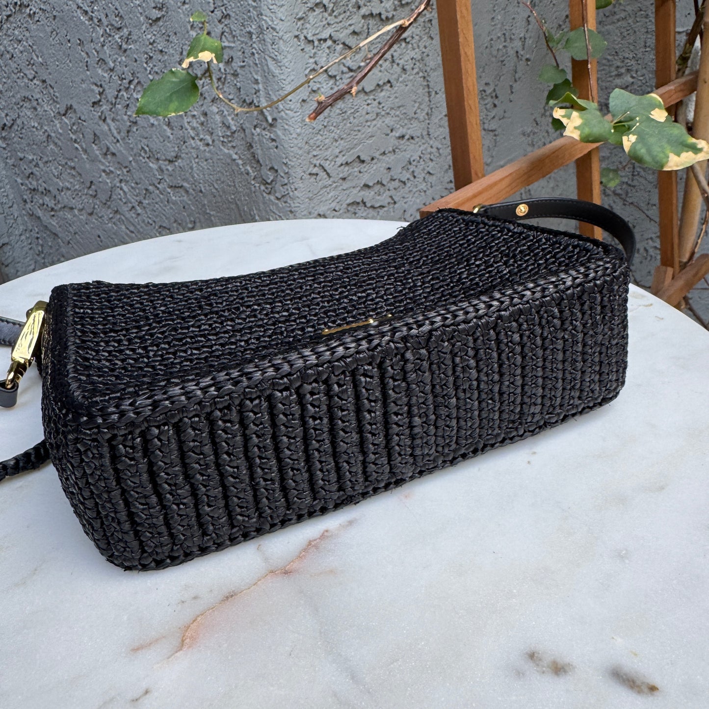 Prada Re-Edition Mini Crochet Raffia Crossbody Bag