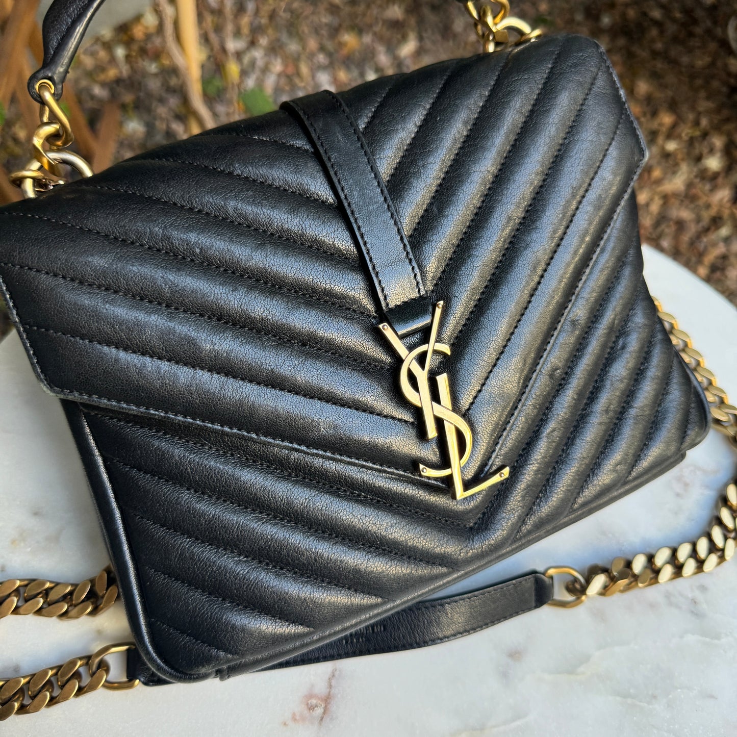 Yves Saint Laurent Matelasse Medium College Crossbody
