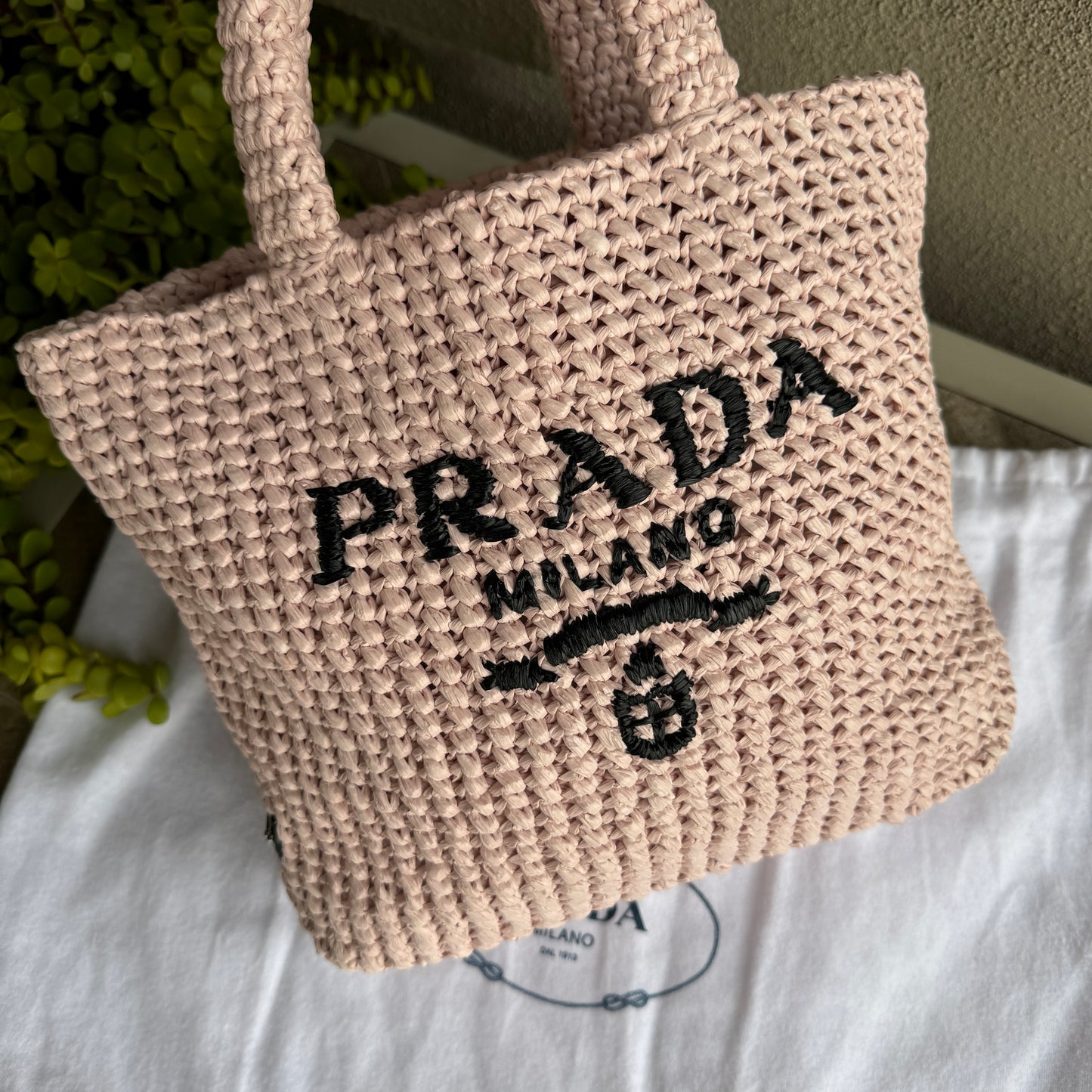 Prada Small Crochet Tote