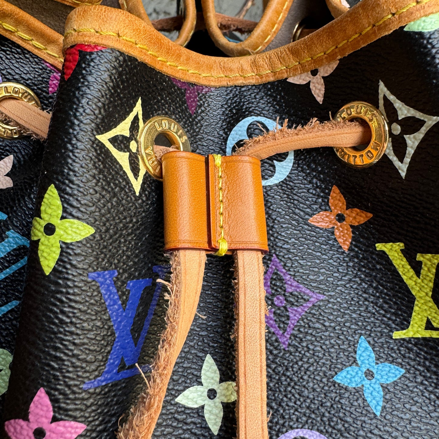 Louis Vuitton Multicolore Petit Noe Bucket Drawstring Shoulder Bag