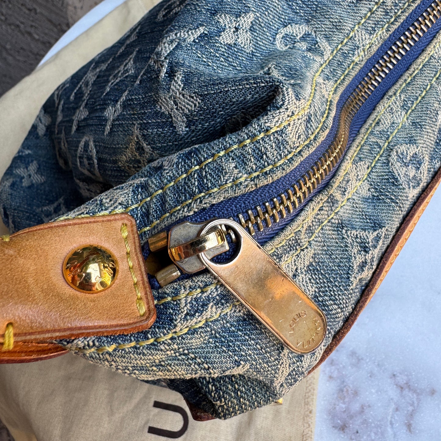 Louis Vuitton Monogram Denim Baggy PM Shoulder Bag