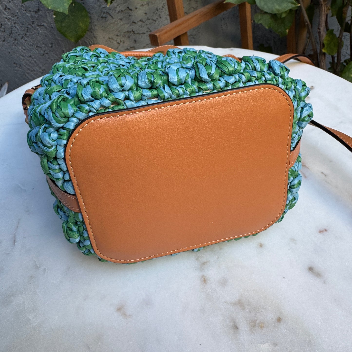 Valentino Garavani VLogo Signature Mini Raffia Bucket Bag