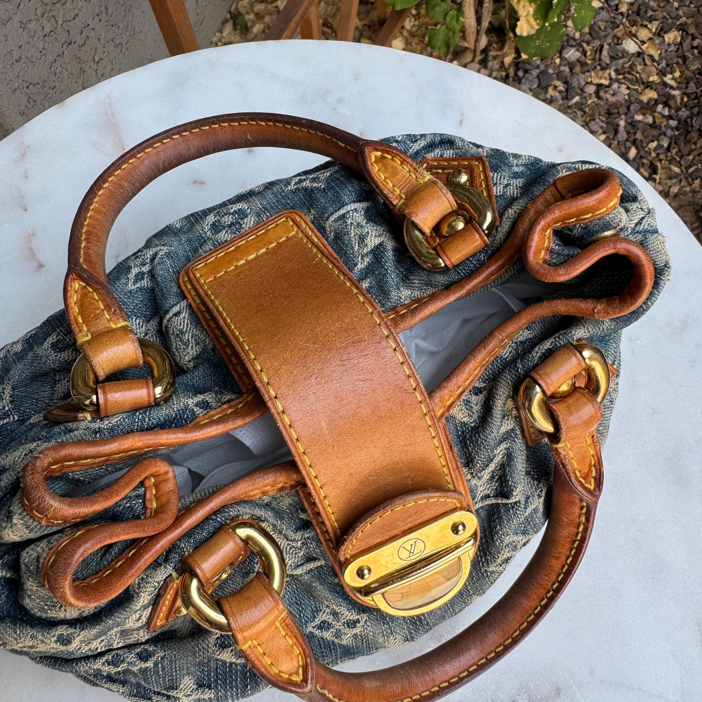 Louis Vuitton Monogram Denim Pleaty Bag