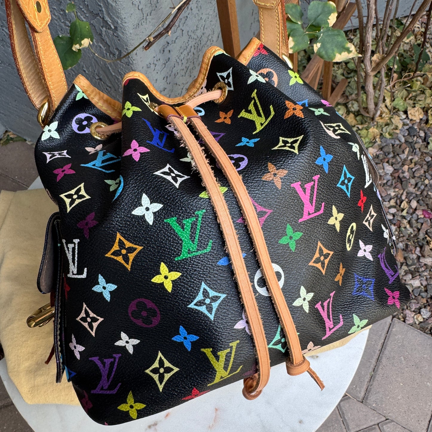 Louis Vuitton Multicolore Petit Noe Bucket Drawstring Shoulder Bag