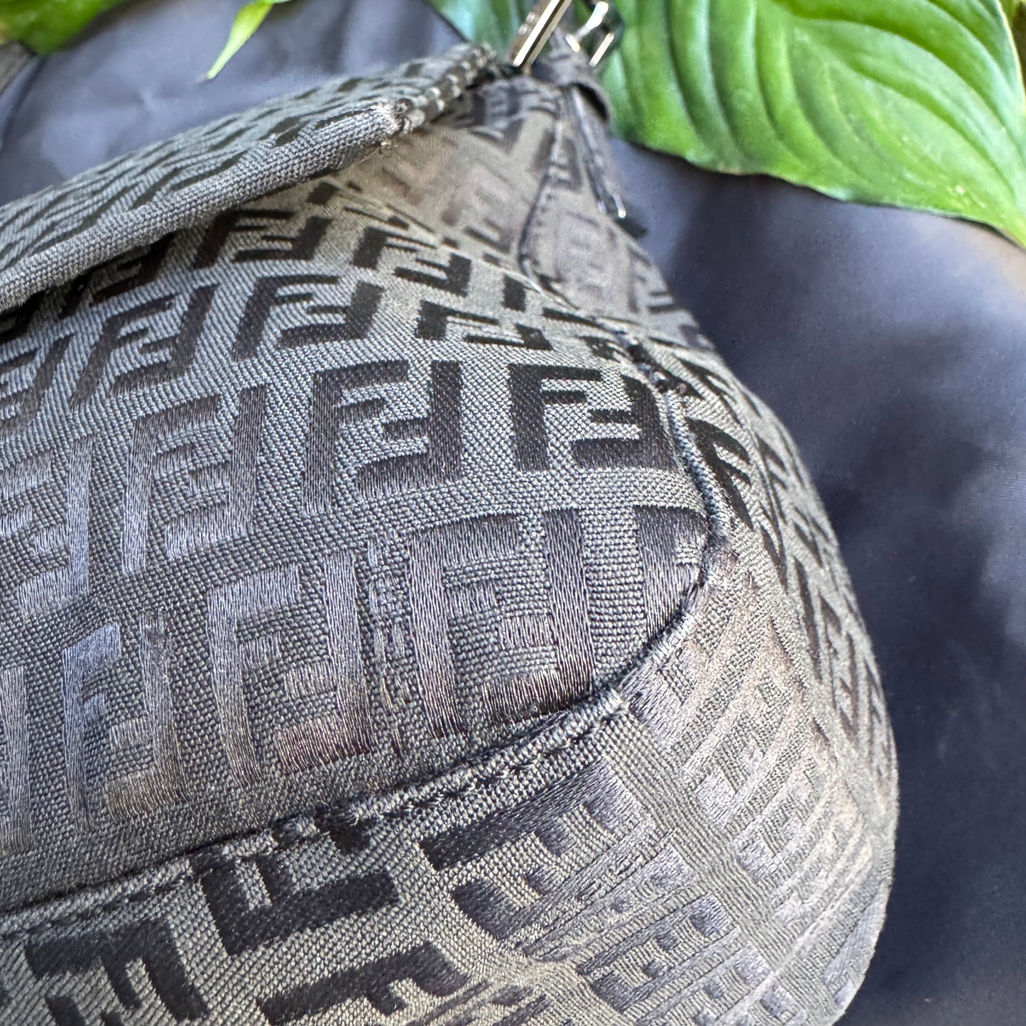 Fendi Vintage Mamma Monogram Baguette Shoulder Bag