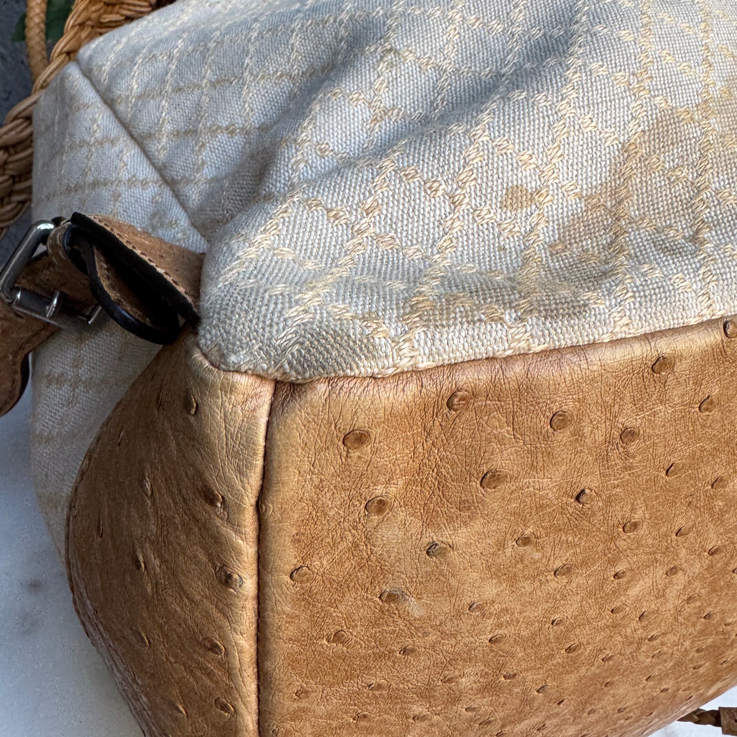 Gucci Ostrich Leather Convertible Backpack