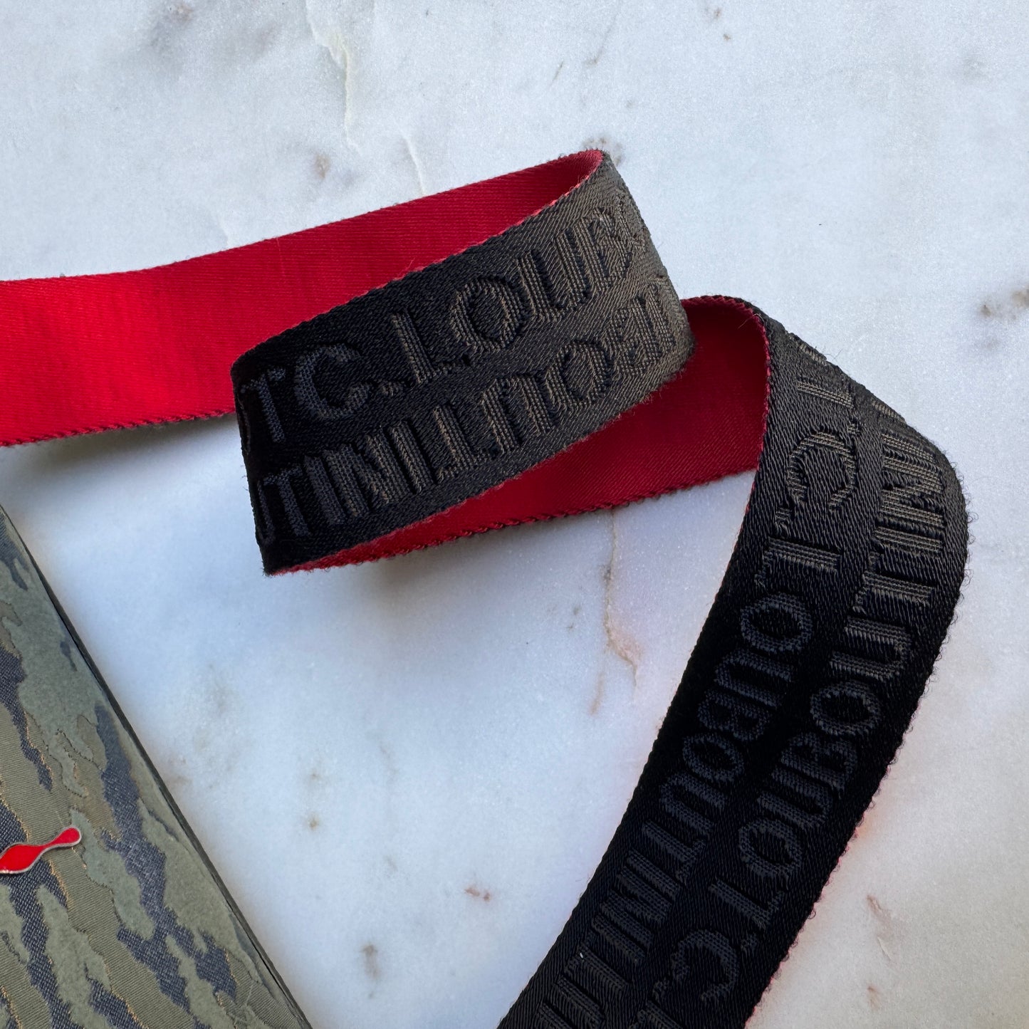 Christian Louboutin Jacquard Calfskin Camoloubi Mini Paloma Crossbody